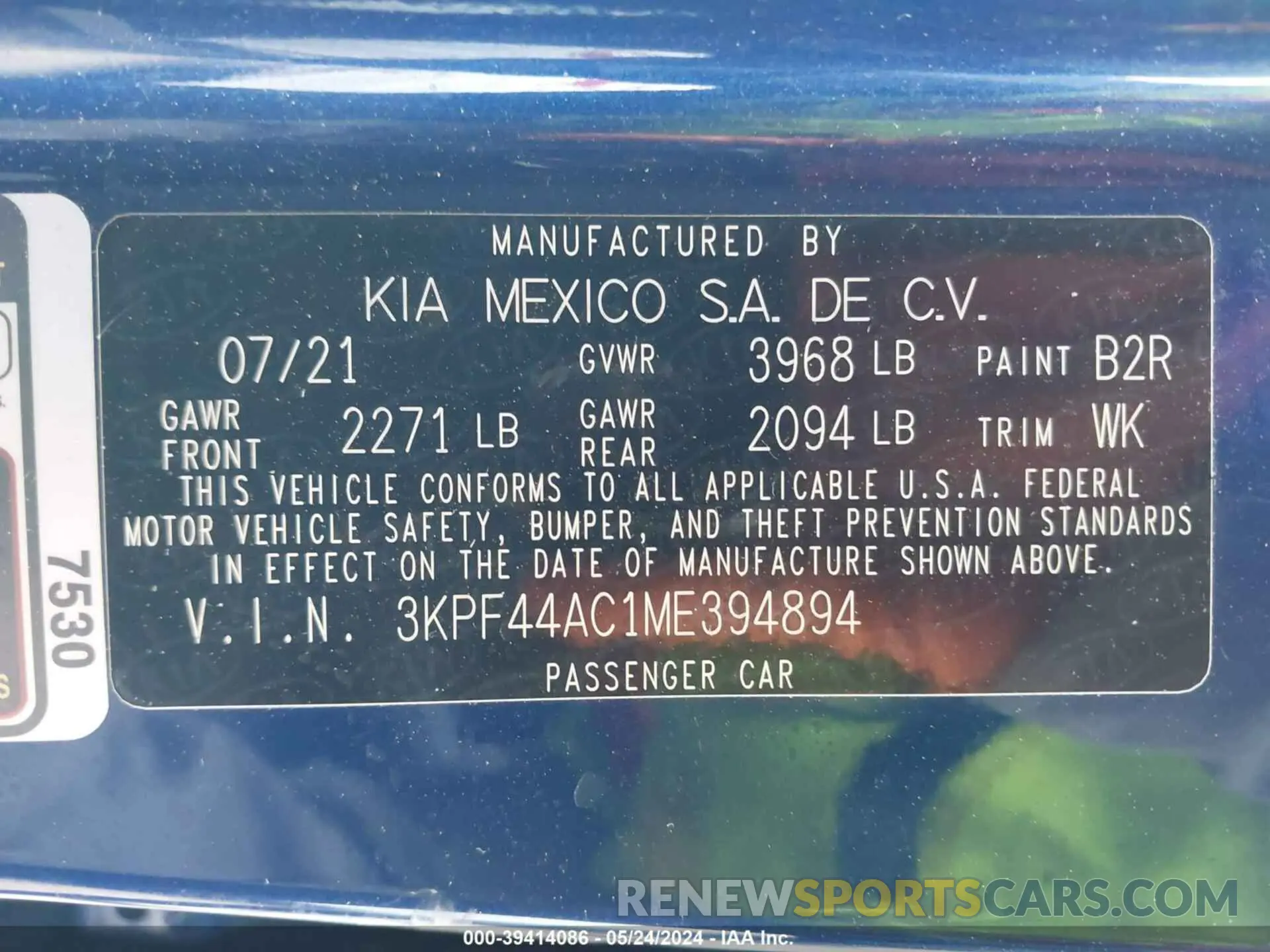 9 Photograph of a damaged car 3KPF44AC1ME394894 KIA FORTE 2021