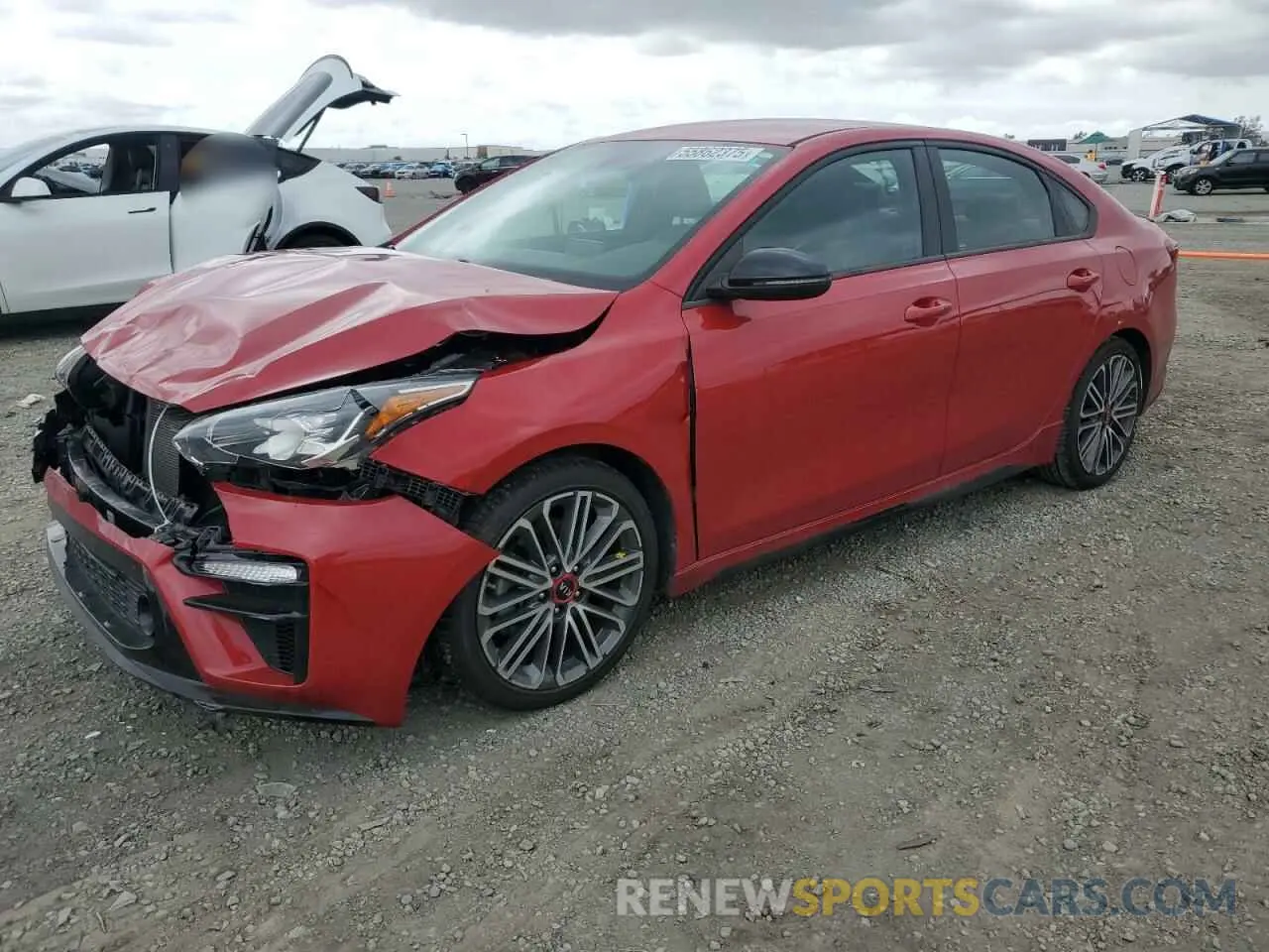 1 Photograph of a damaged car 3KPF44AC3ME277799 KIA FORTE 2021