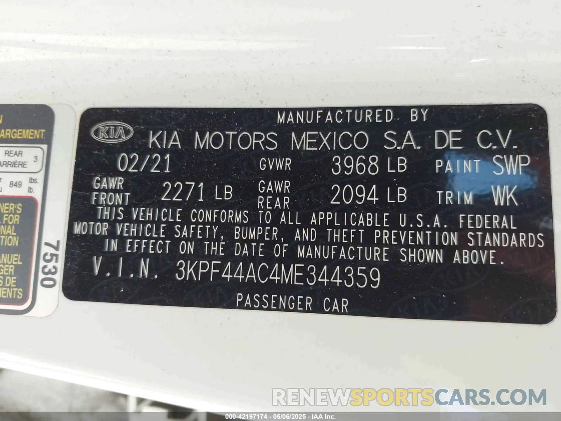 9 Photograph of a damaged car 3KPF44AC4ME344359 KIA FORTE 2021