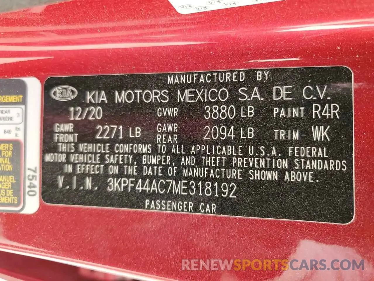 12 Photograph of a damaged car 3KPF44AC7ME318192 KIA FORTE 2021