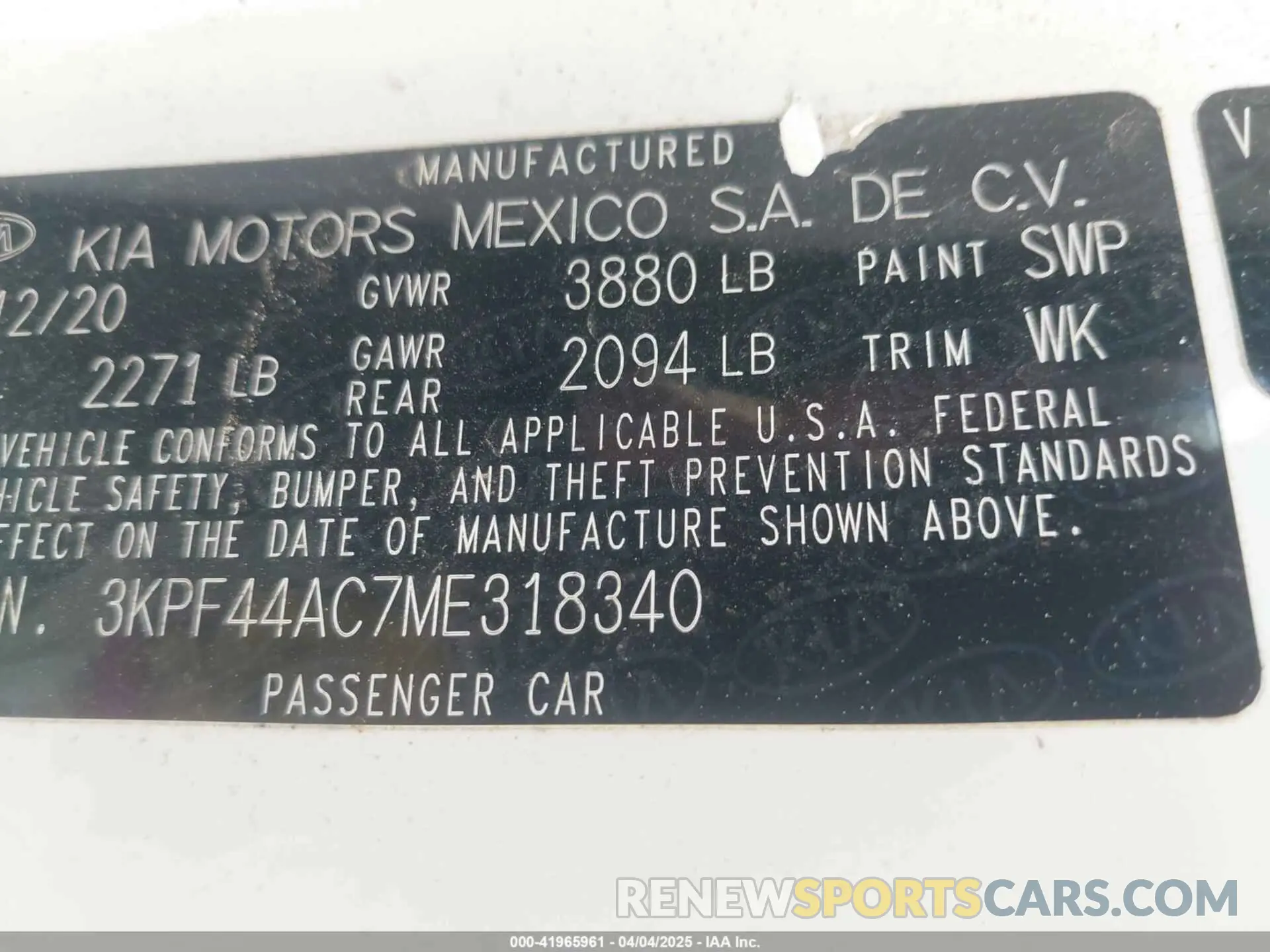 9 Photograph of a damaged car 3KPF44AC7ME318340 KIA FORTE 2021