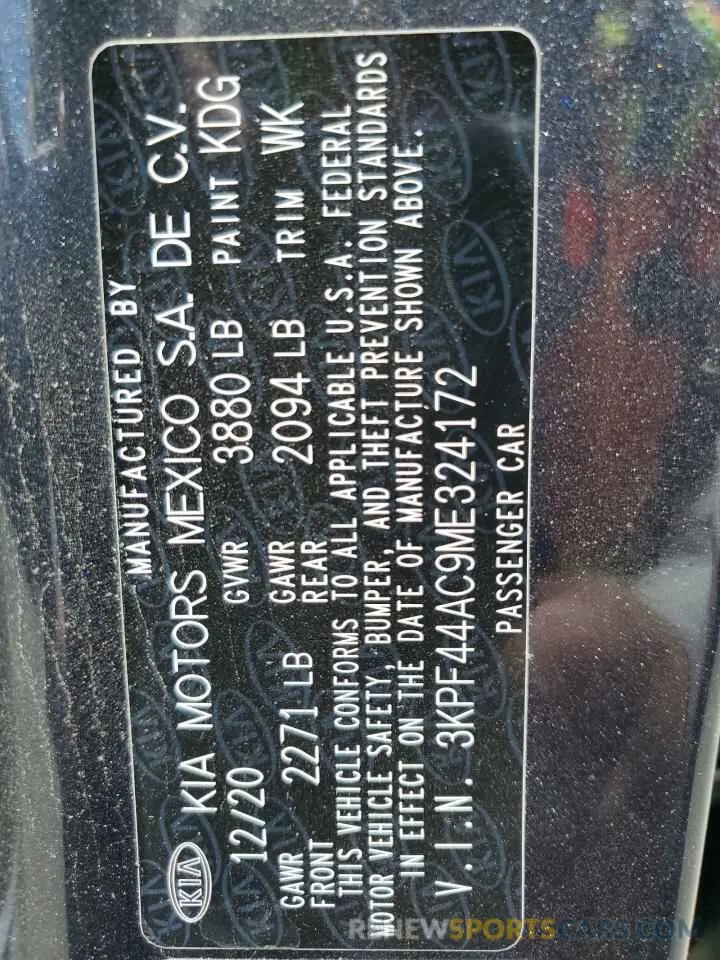 12 Photograph of a damaged car 3KPF44AC9ME324172 KIA FORTE 2021