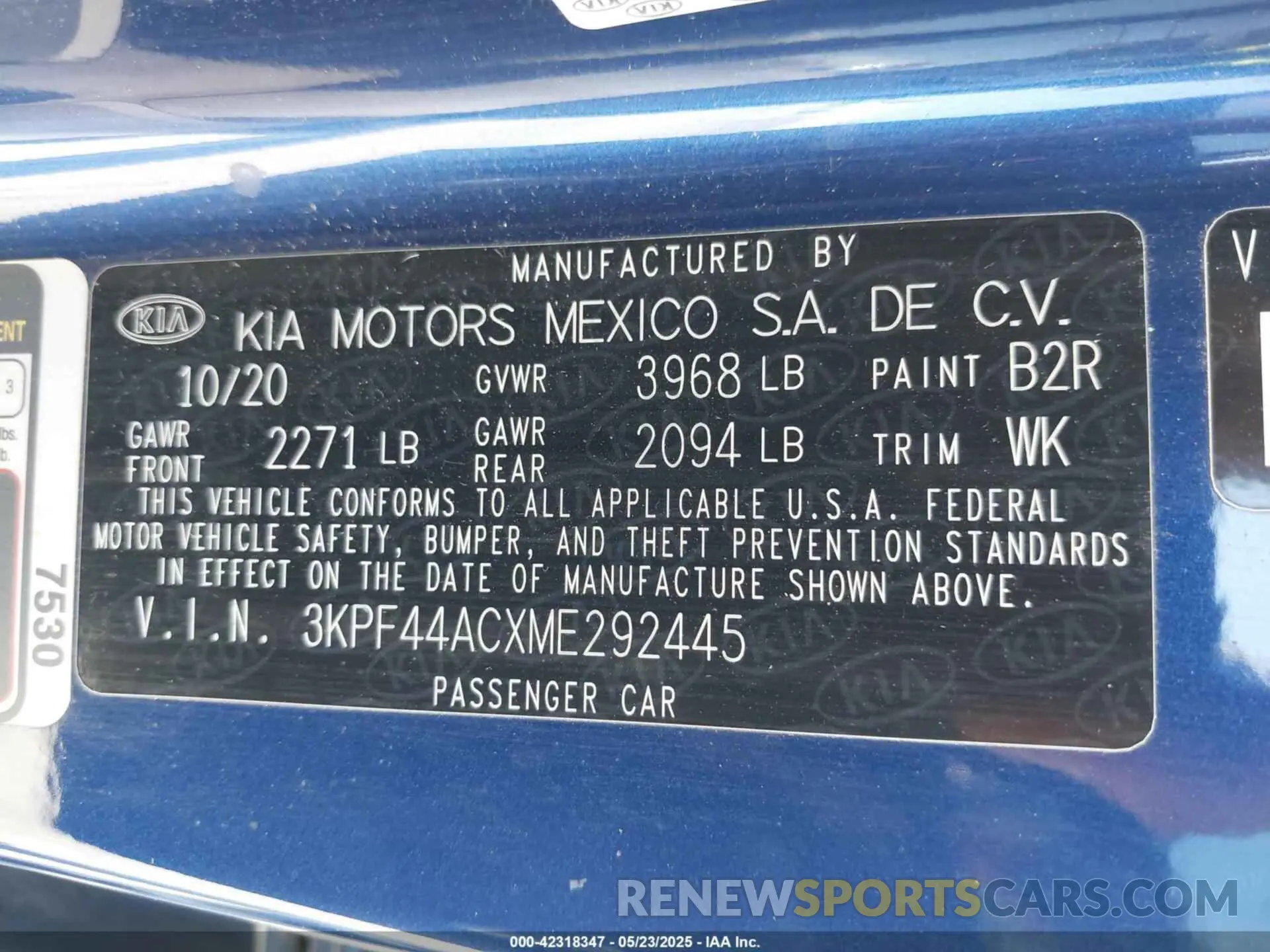 9 Photograph of a damaged car 3KPF44ACXME292445 KIA FORTE 2021