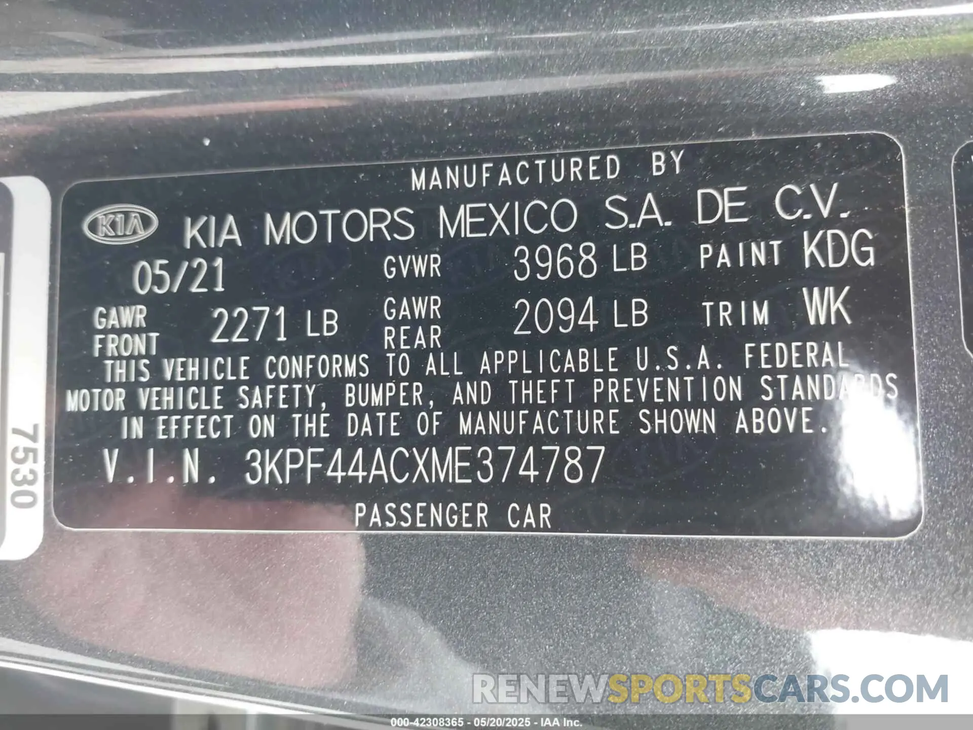 9 Photograph of a damaged car 3KPF44ACXME374787 KIA FORTE 2021