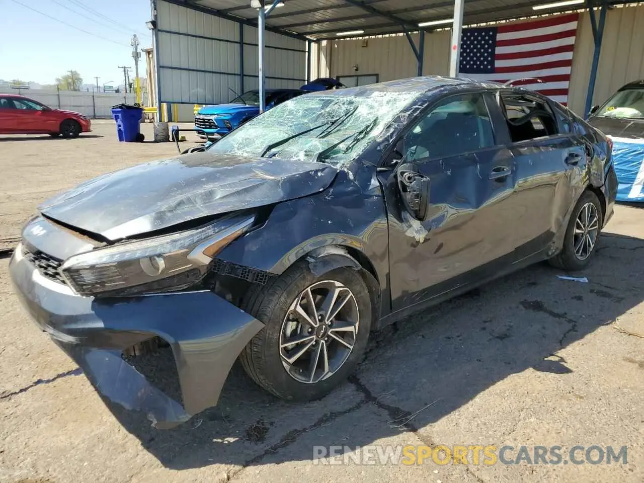 1 Photograph of a damaged car 3KPF24AD1NE427683 KIA FORTE 2022