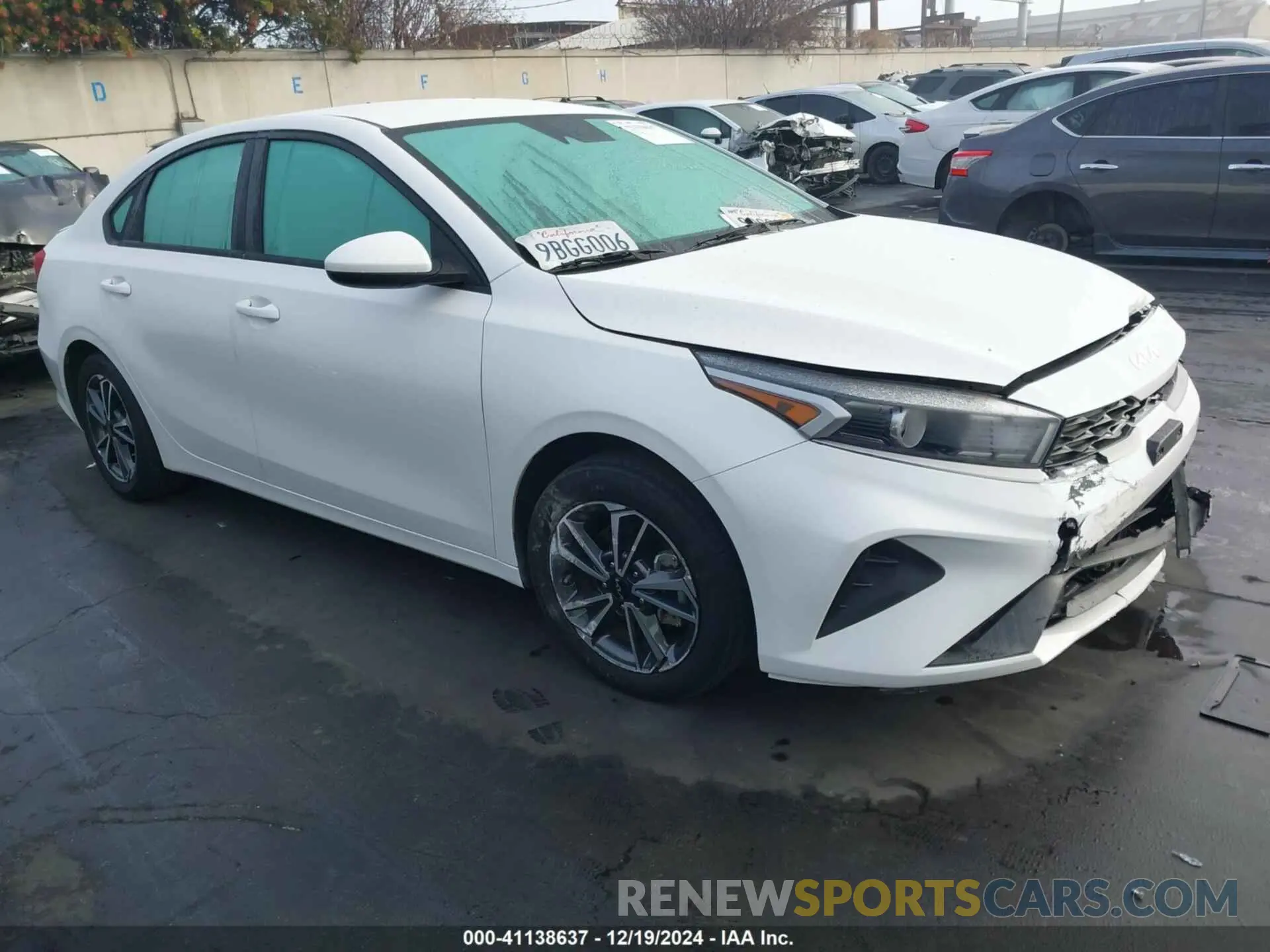 1 Photograph of a damaged car 3KPF24AD1NE474373 KIA FORTE 2022