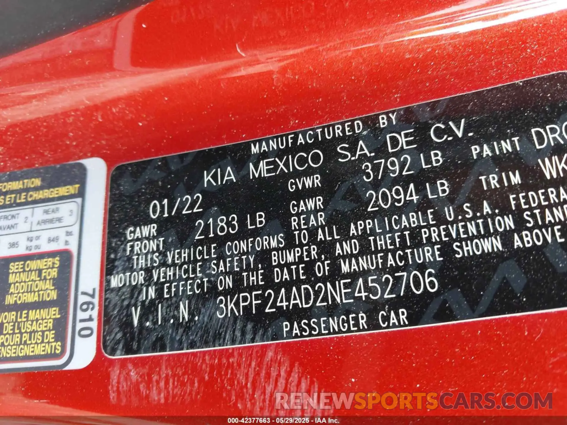9 Photograph of a damaged car 3KPF24AD2NE452706 KIA FORTE 2022