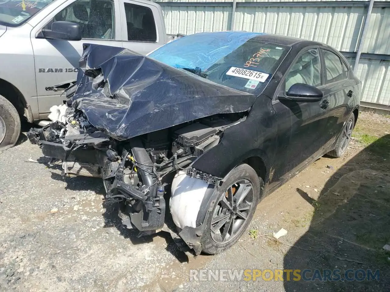 1 Photograph of a damaged car 3KPF24ADXNE493746 KIA FORTE 2022