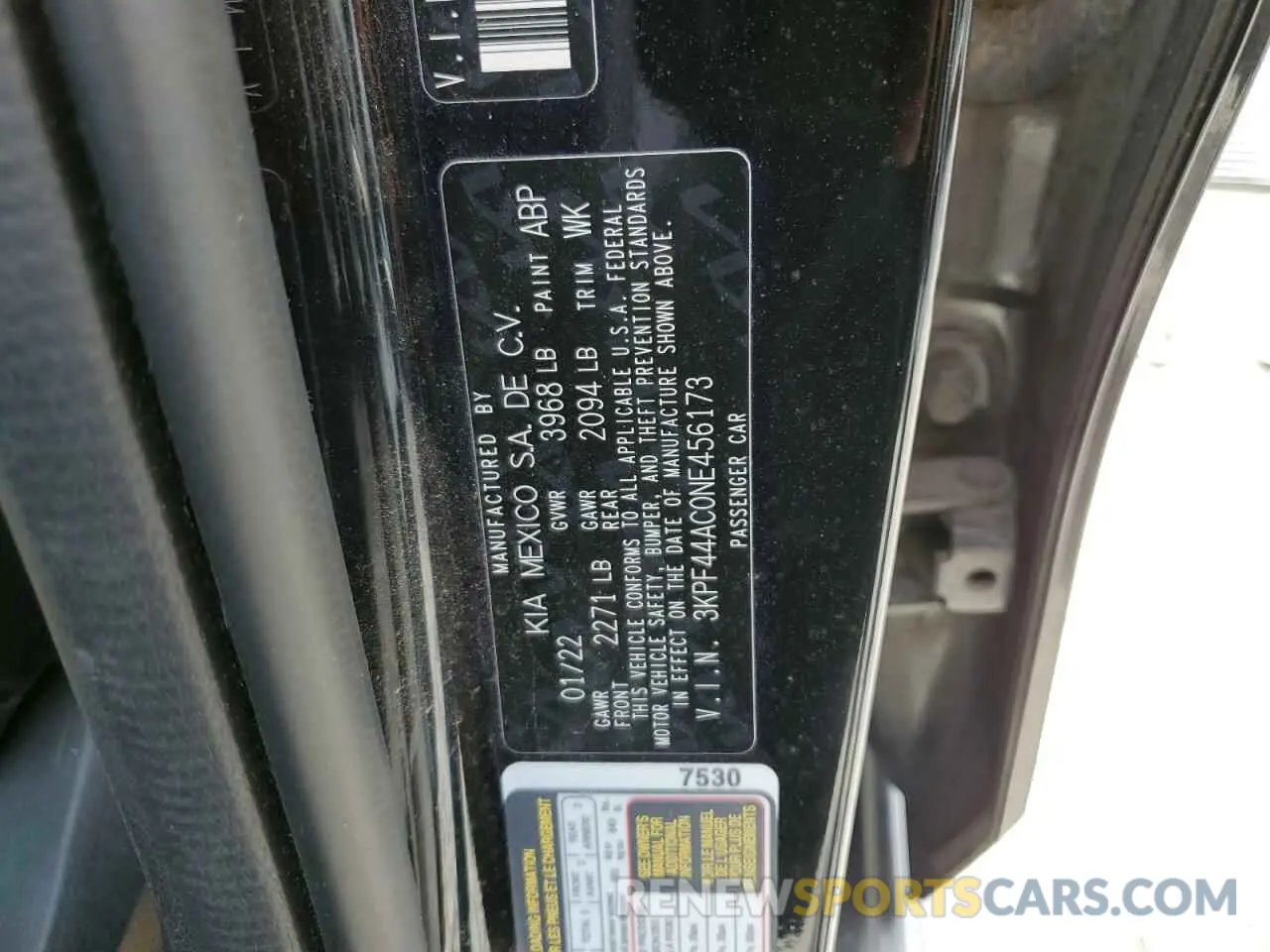 14 Photograph of a damaged car 3KPF44AC0NE456173 KIA FORTE 2022