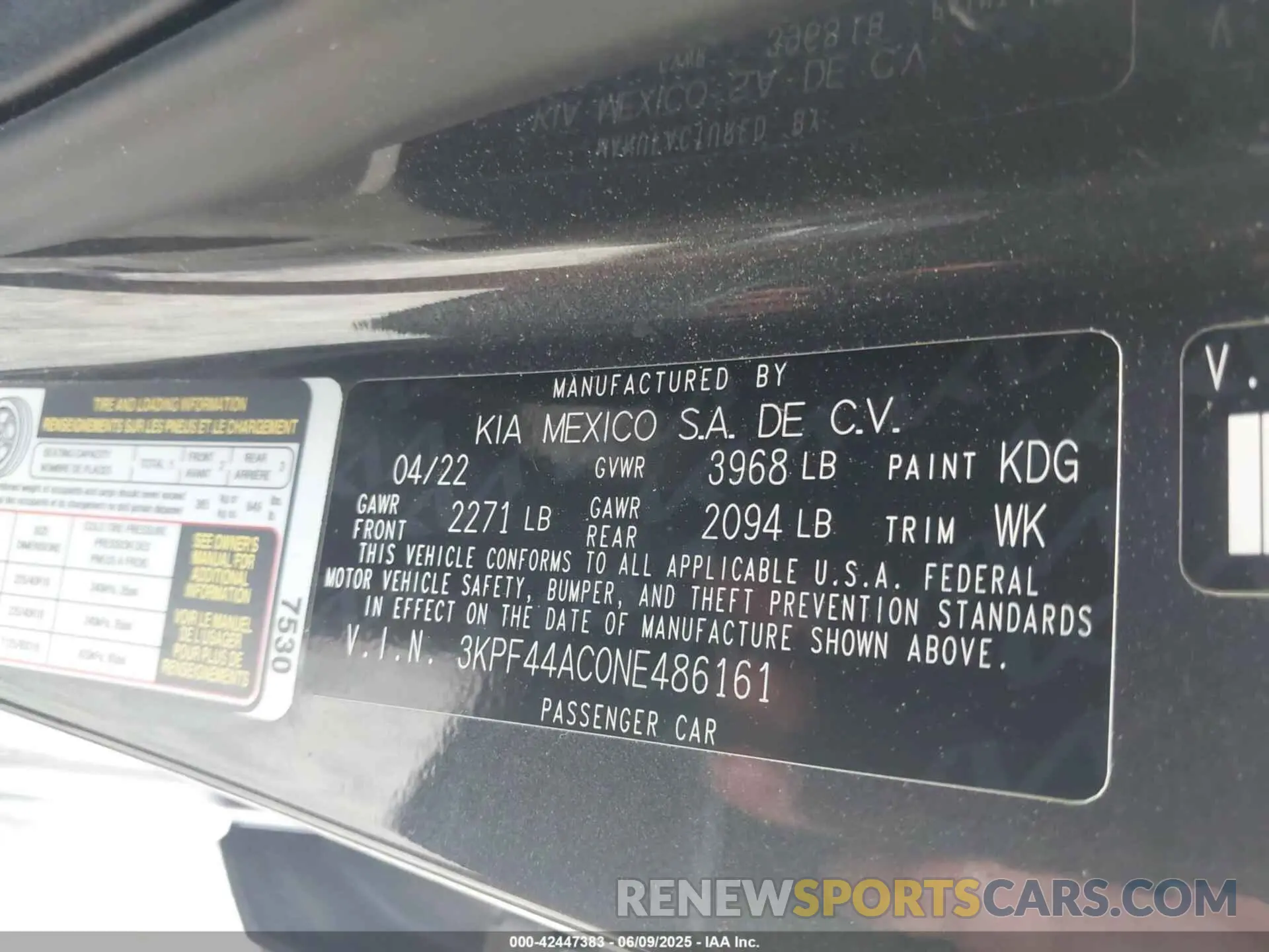 9 Photograph of a damaged car 3KPF44AC0NE486161 KIA FORTE 2022