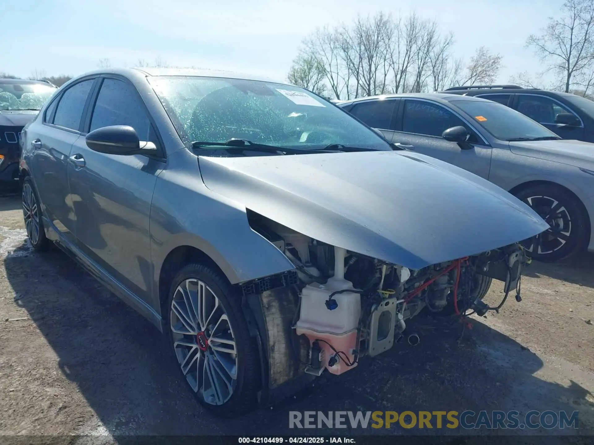 1 Photograph of a damaged car 3KPF44AC6NE449955 KIA FORTE 2022