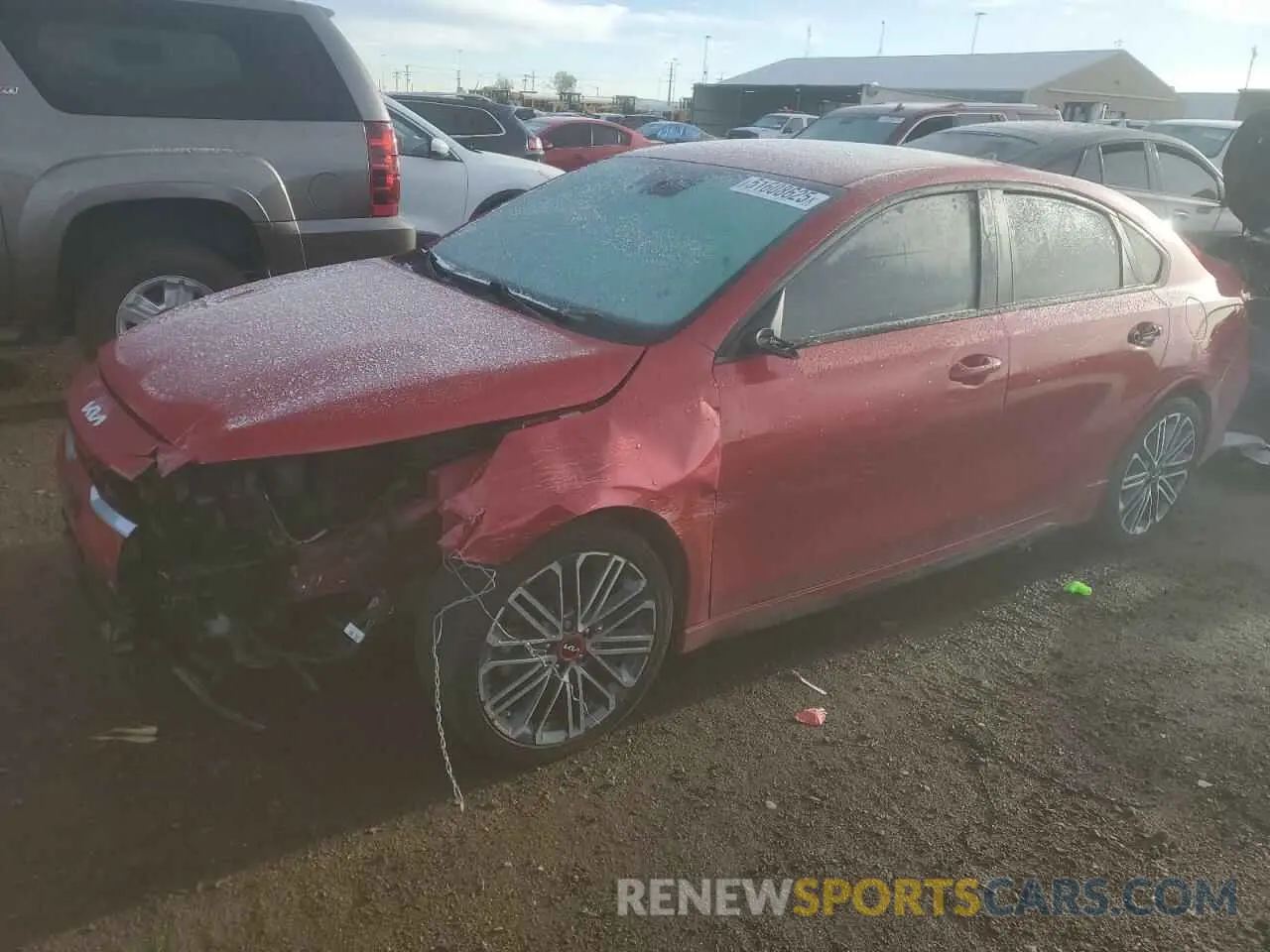 1 Photograph of a damaged car 3KPF44AC9NE485560 KIA FORTE 2022