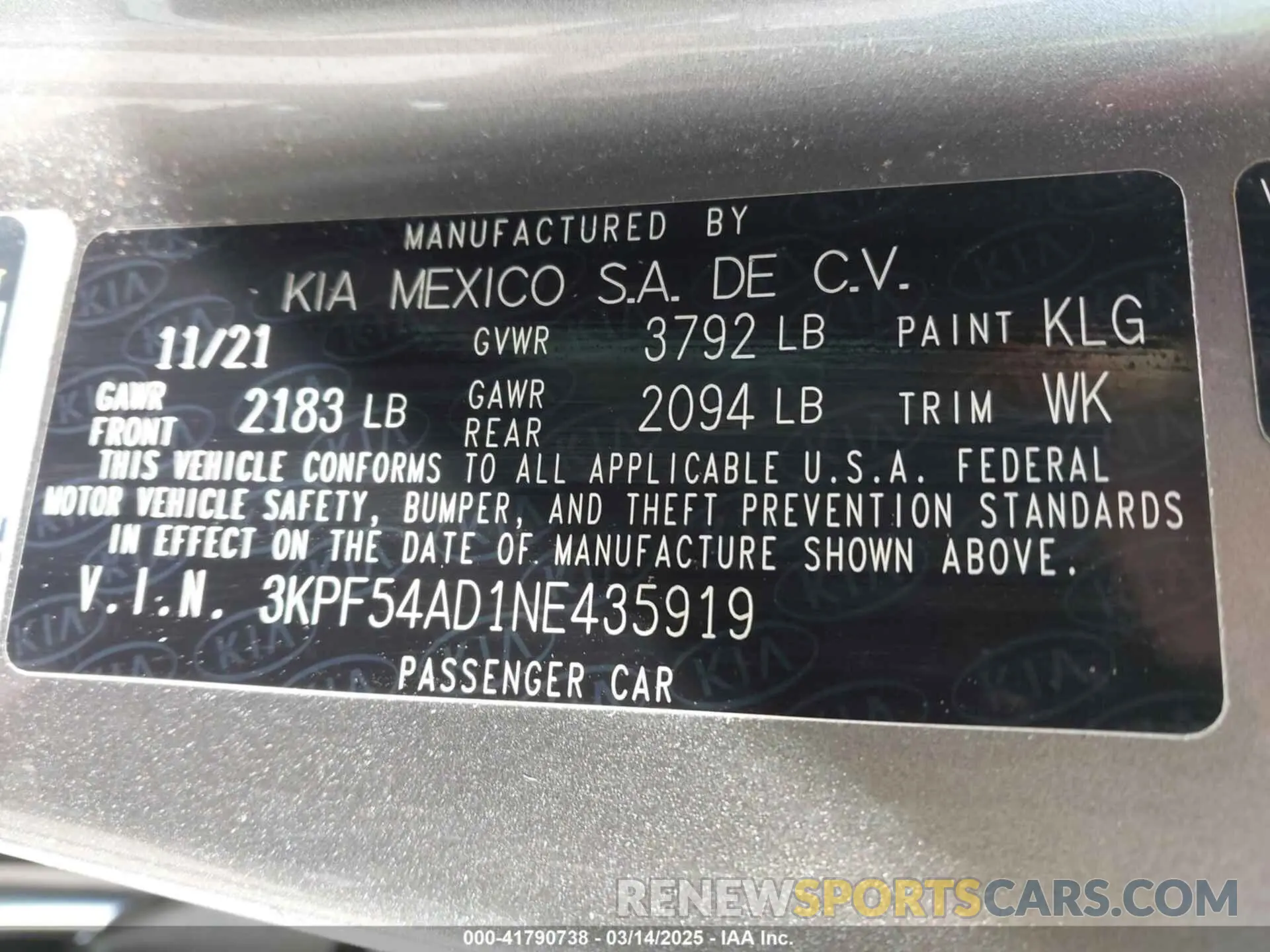 9 Photograph of a damaged car 3KPF54AD1NE435919 KIA FORTE 2022