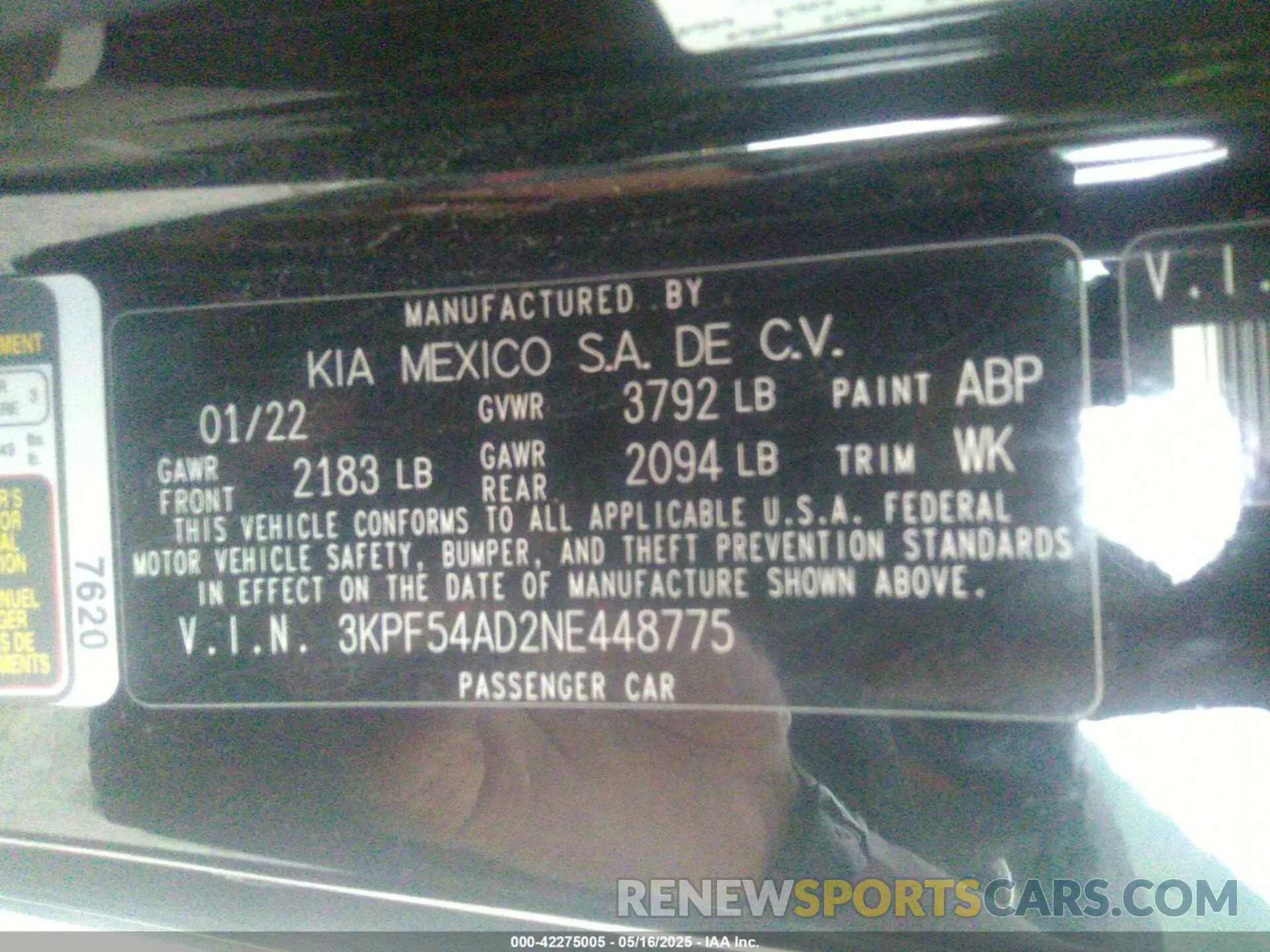 9 Photograph of a damaged car 3KPF54AD2NE448775 KIA FORTE 2022