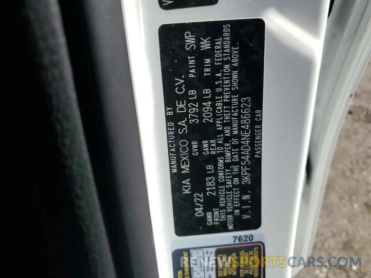 13 Photograph of a damaged car 3KPF54AD4NE486623 KIA FORTE 2022
