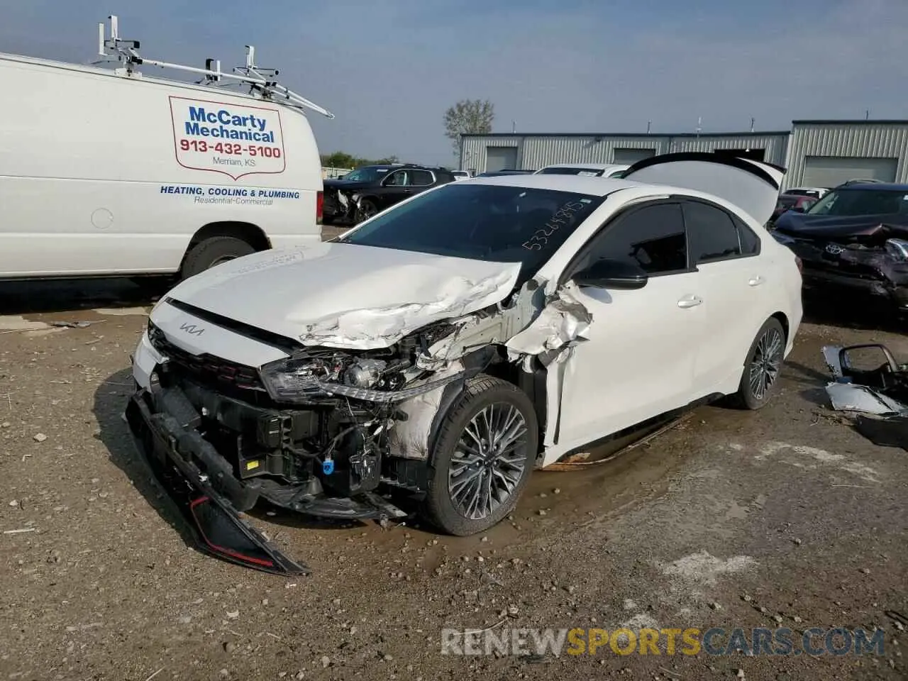 1 Photograph of a damaged car 3KPF54AD7NE484185 KIA FORTE 2022