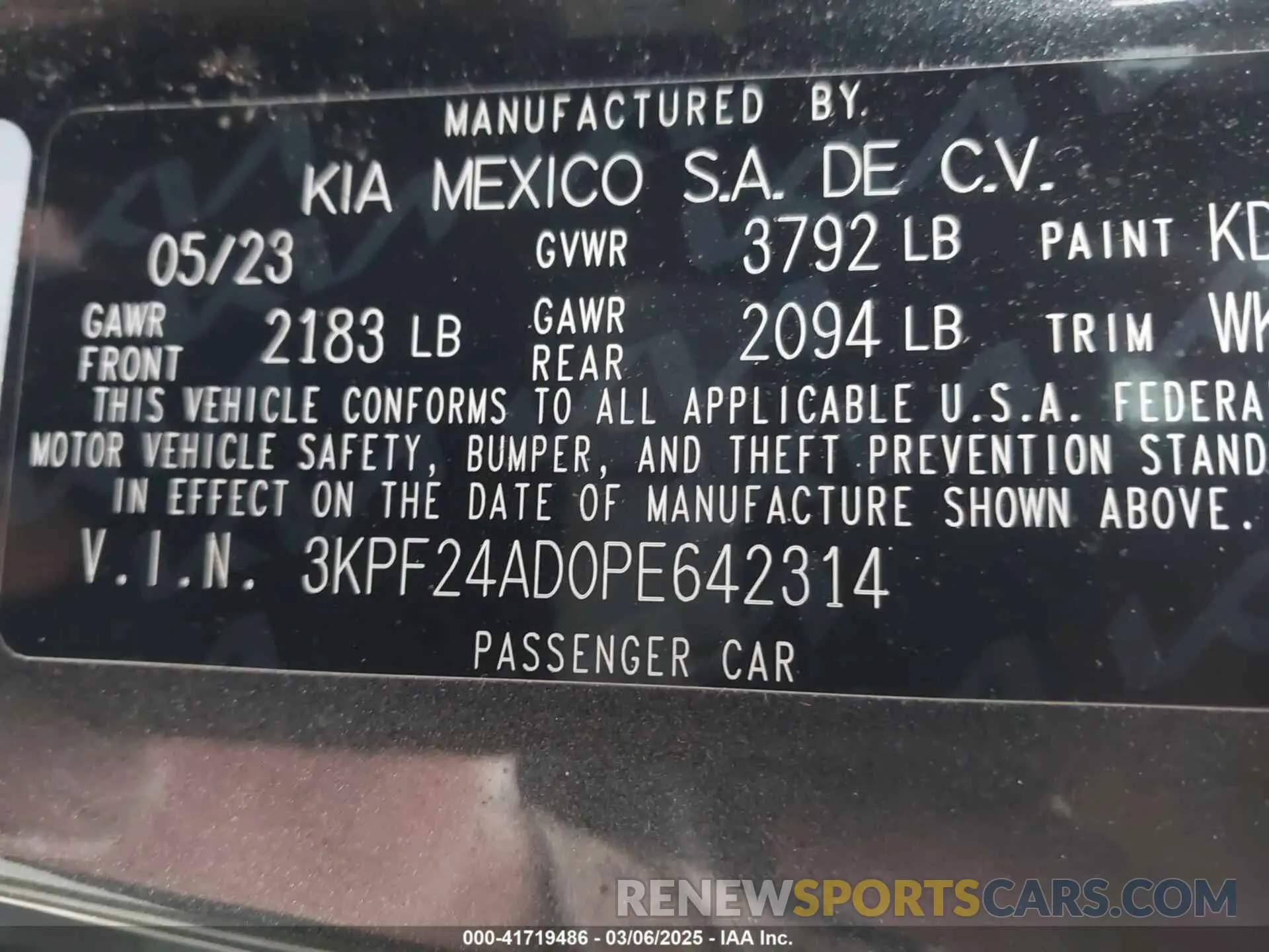 9 Photograph of a damaged car 3KPF24AD0PE642314 KIA FORTE 2023