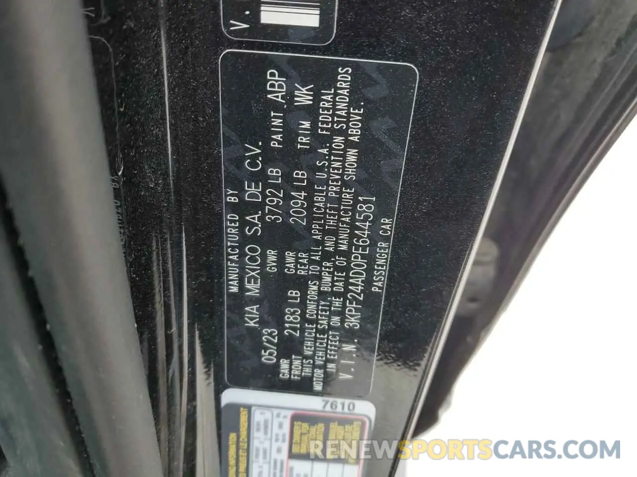 14 Photograph of a damaged car 3KPF24AD0PE644581 KIA FORTE 2023