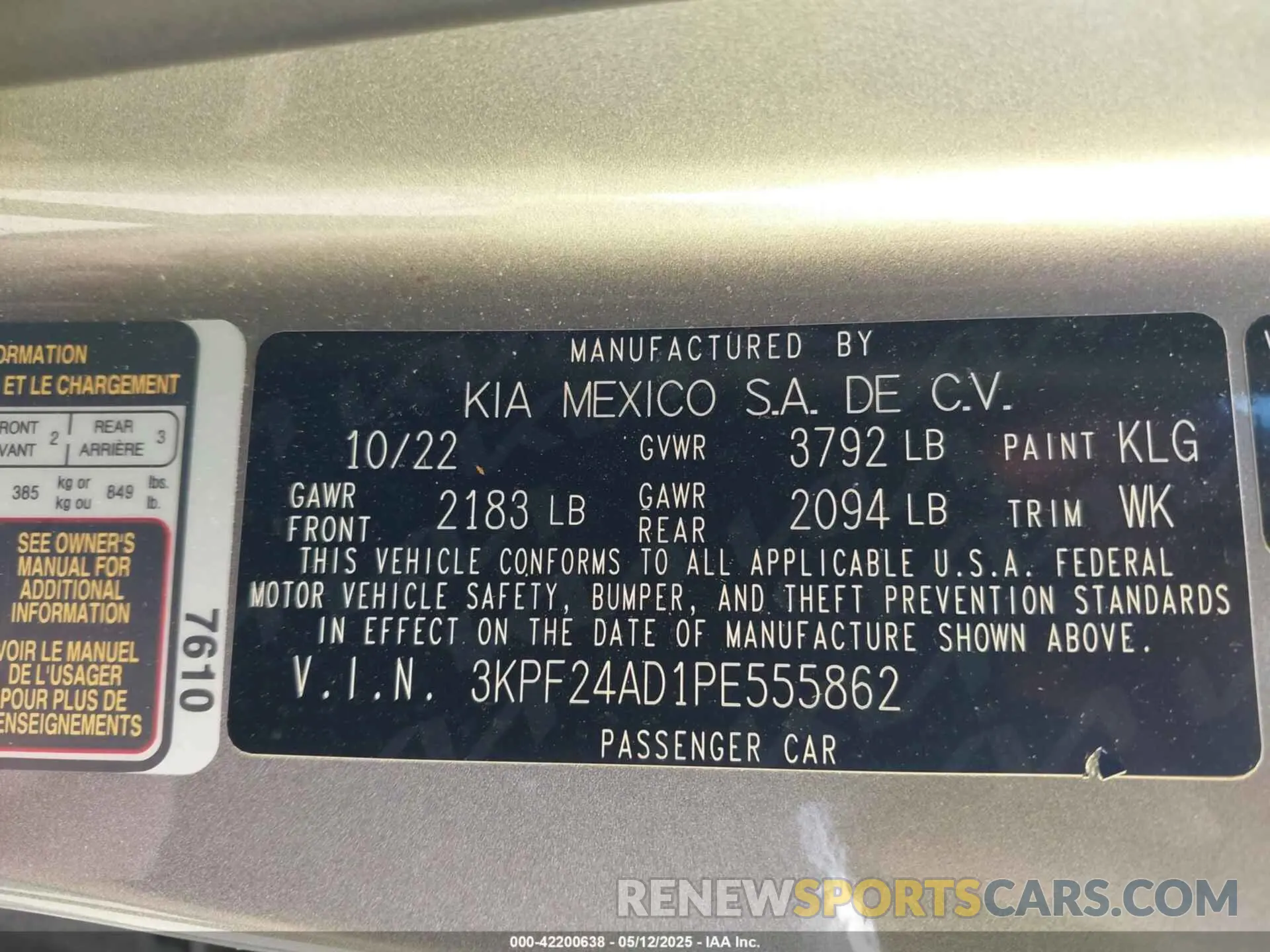 9 Photograph of a damaged car 3KPF24AD1PE555862 KIA FORTE 2023