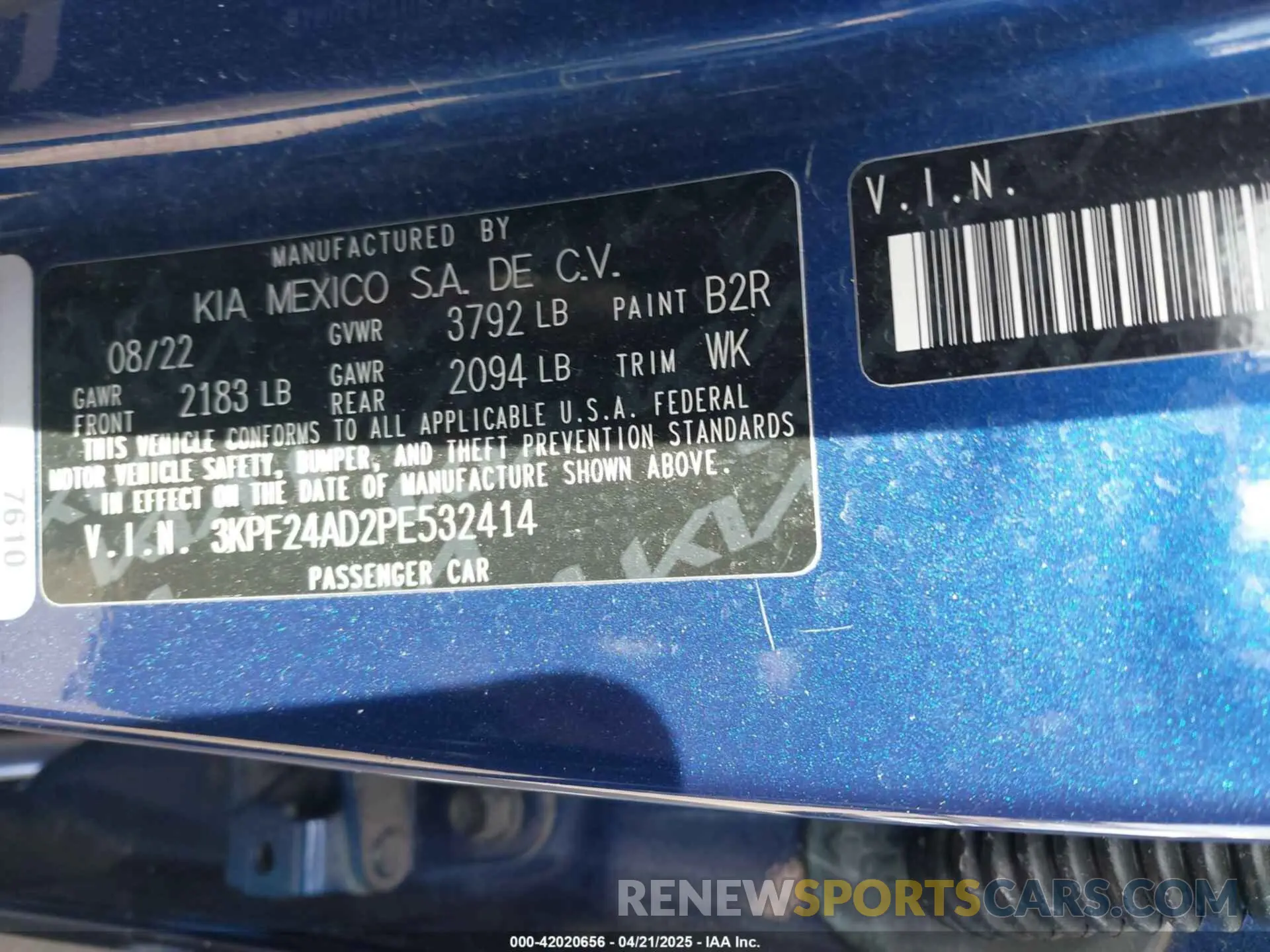 9 Photograph of a damaged car 3KPF24AD2PE532414 KIA FORTE 2023