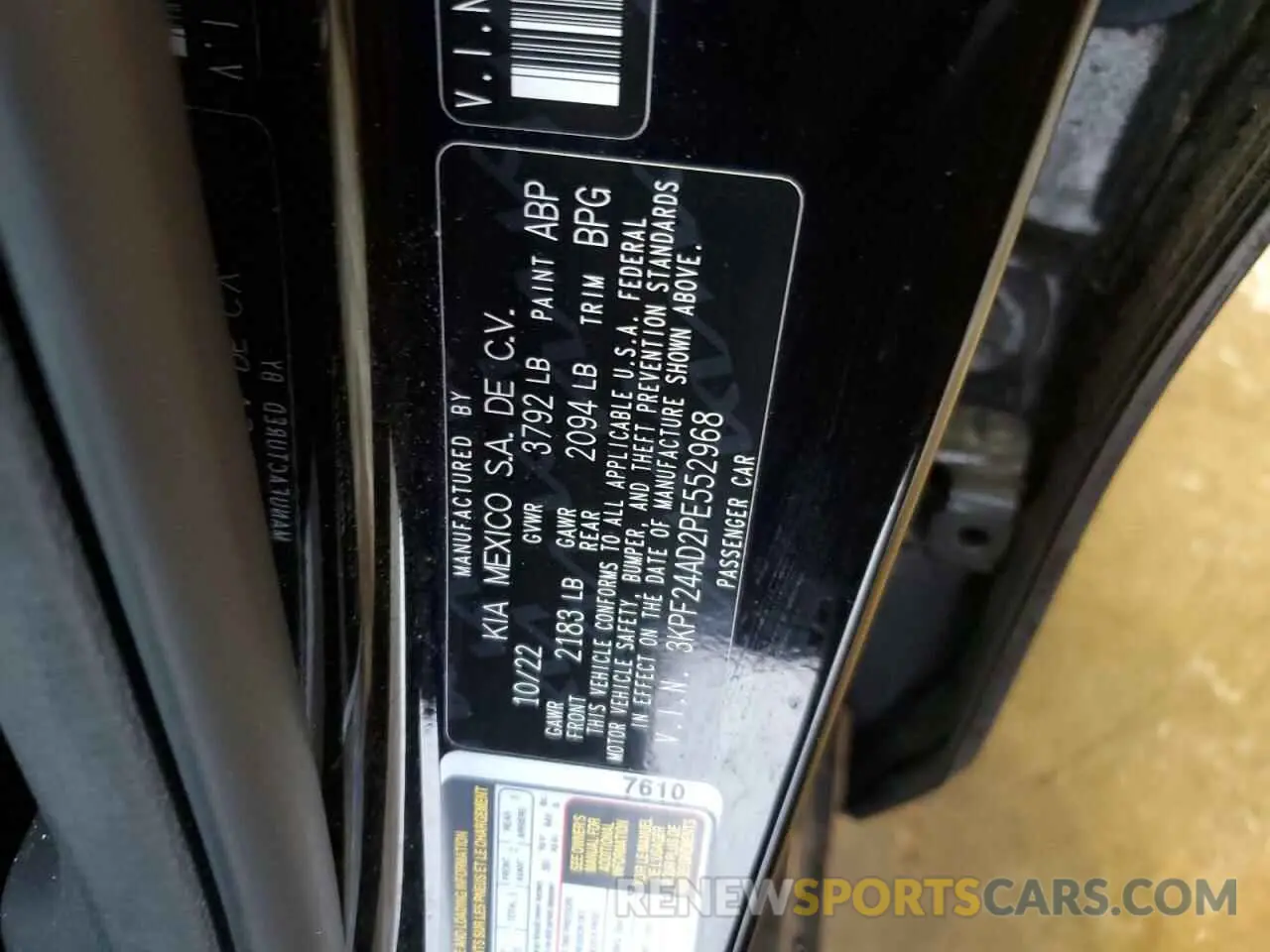 12 Photograph of a damaged car 3KPF24AD2PE552968 KIA FORTE 2023
