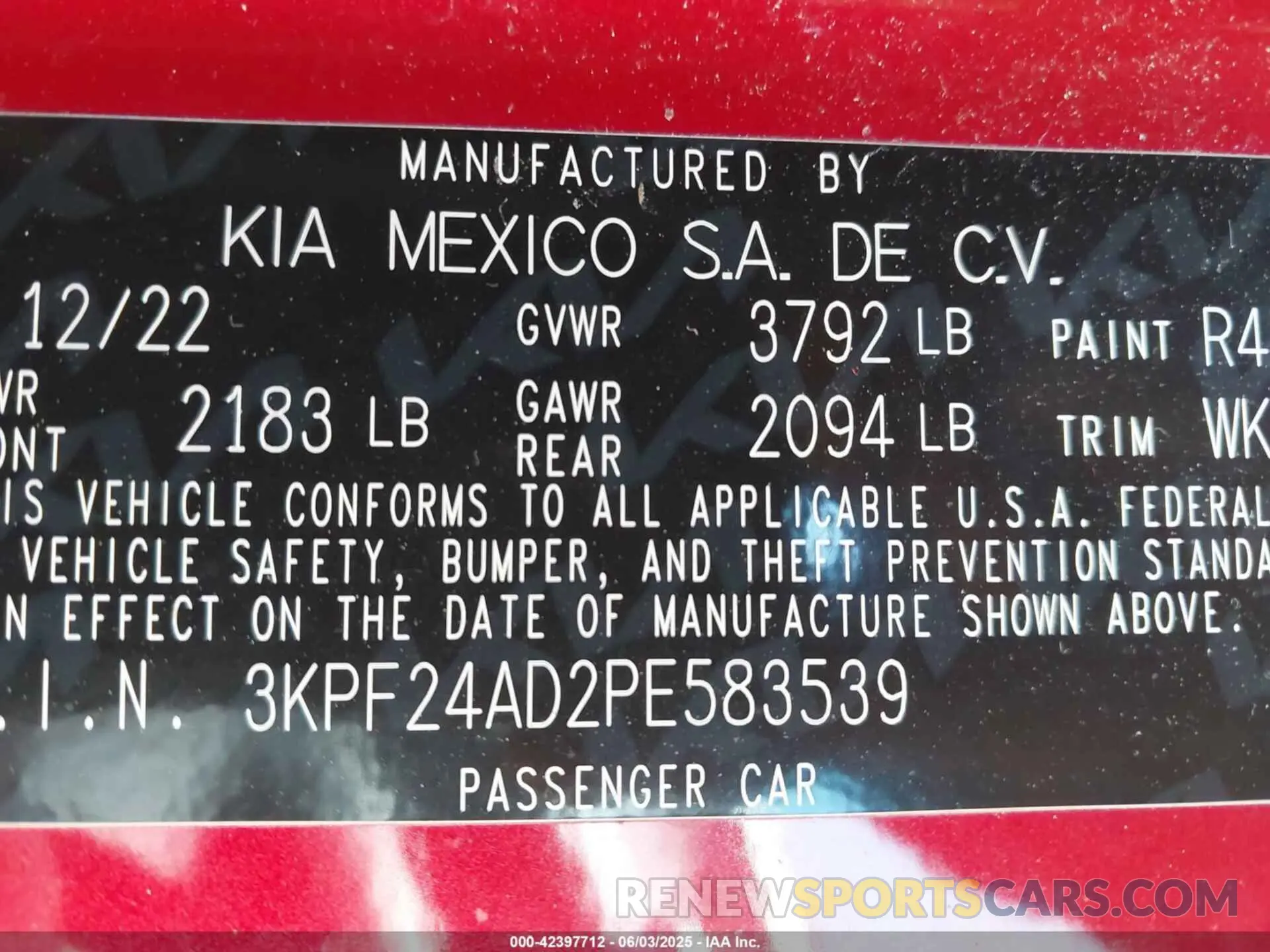 9 Photograph of a damaged car 3KPF24AD2PE583539 KIA FORTE 2023