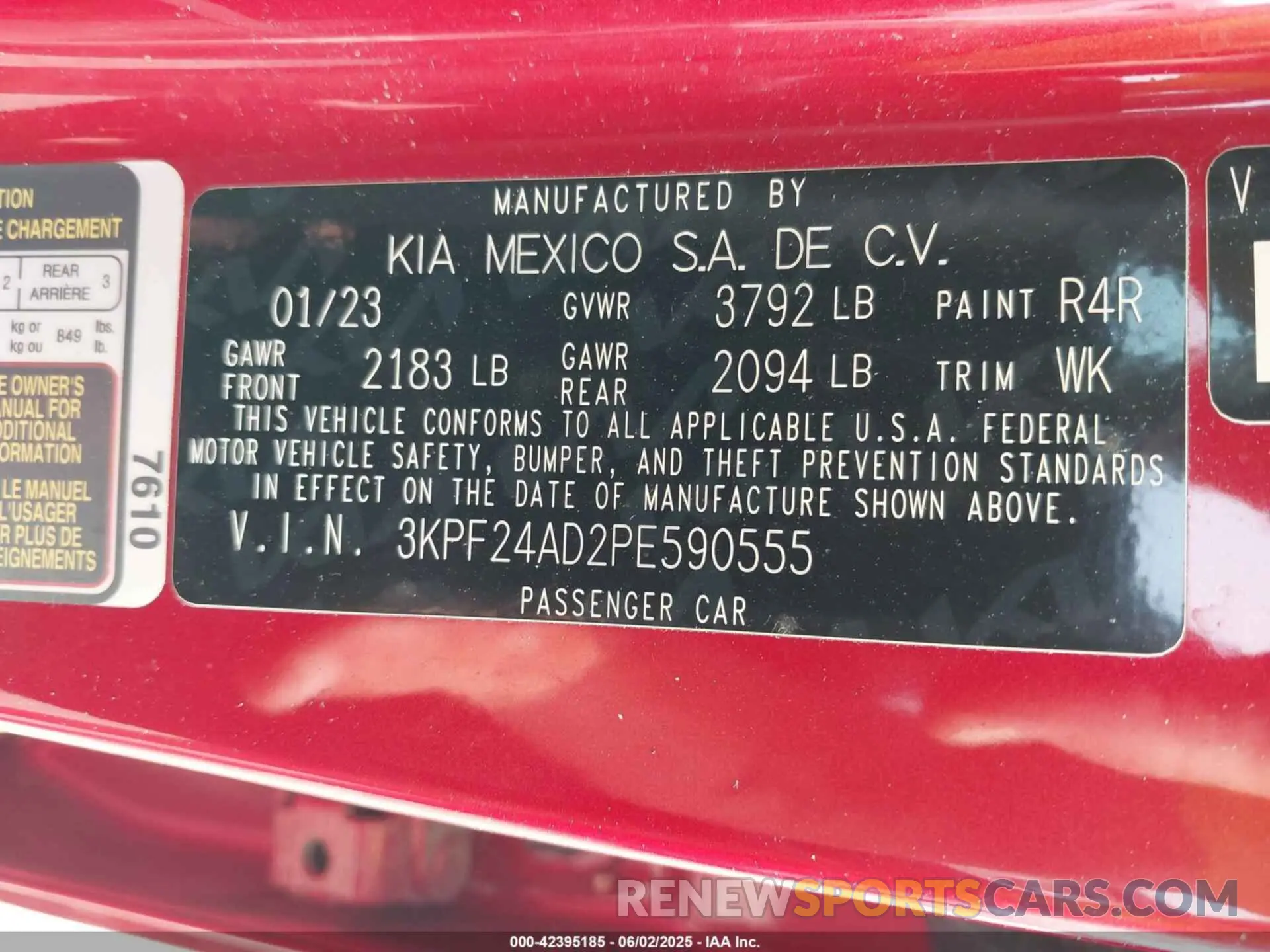 9 Photograph of a damaged car 3KPF24AD2PE590555 KIA FORTE 2023