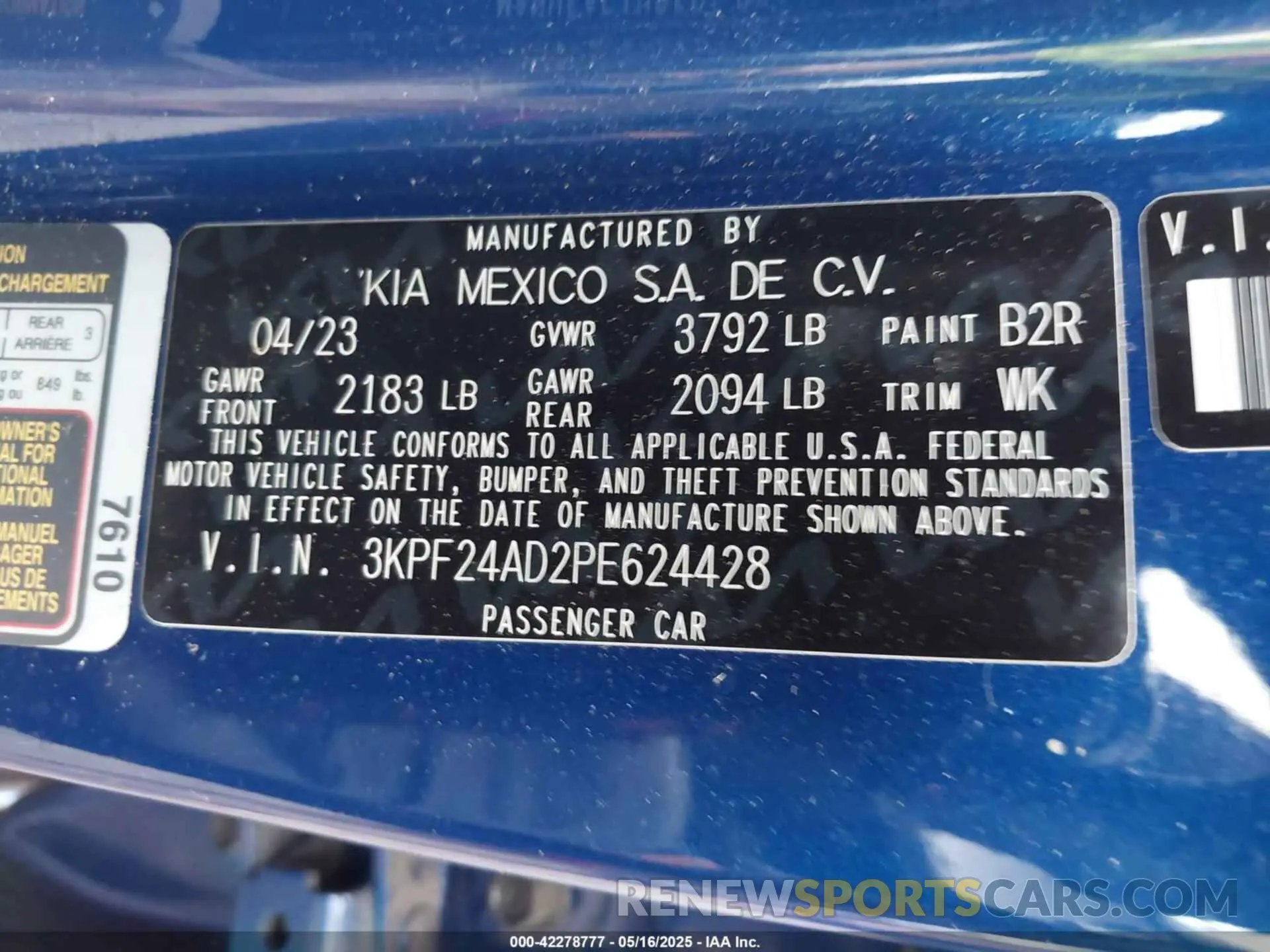 9 Photograph of a damaged car 3KPF24AD2PE624428 KIA FORTE 2023