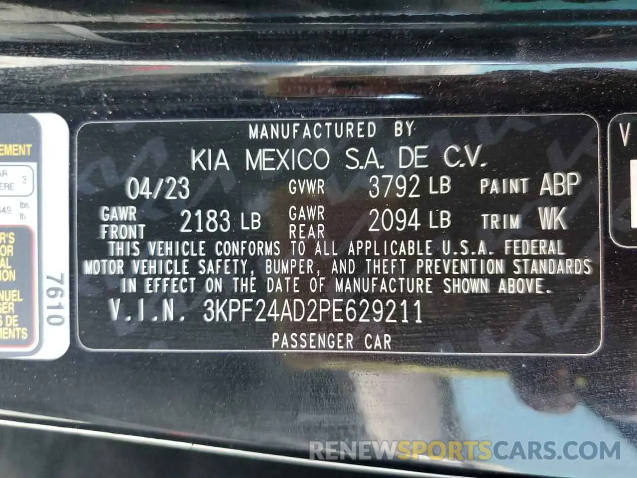 15 Photograph of a damaged car 3KPF24AD2PE629211 KIA FORTE 2023