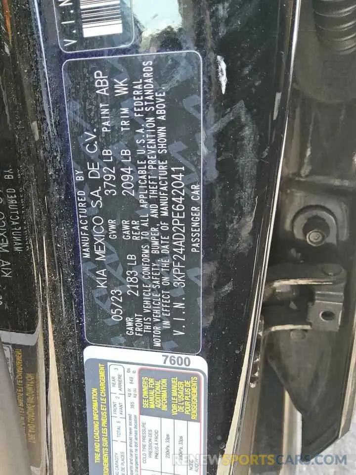 13 Photograph of a damaged car 3KPF24AD2PE642041 KIA FORTE 2023