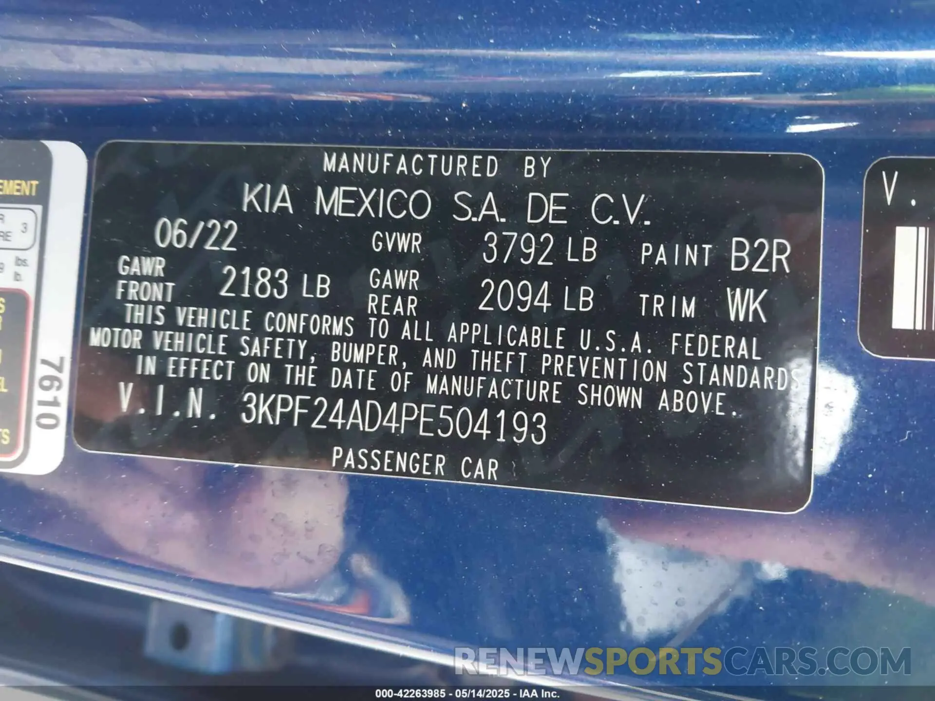 9 Photograph of a damaged car 3KPF24AD4PE504193 KIA FORTE 2023