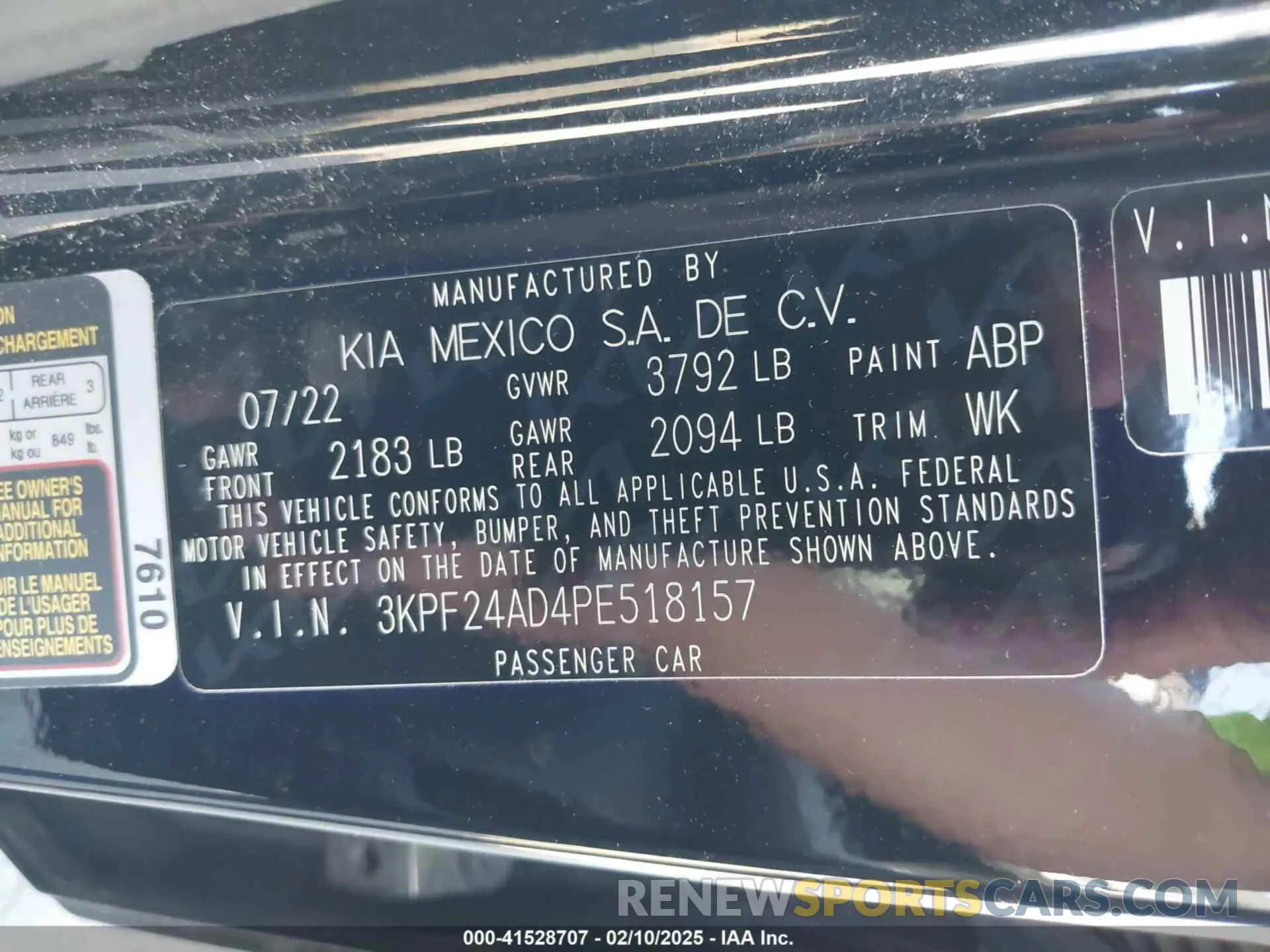 9 Photograph of a damaged car 3KPF24AD4PE518157 KIA FORTE 2023