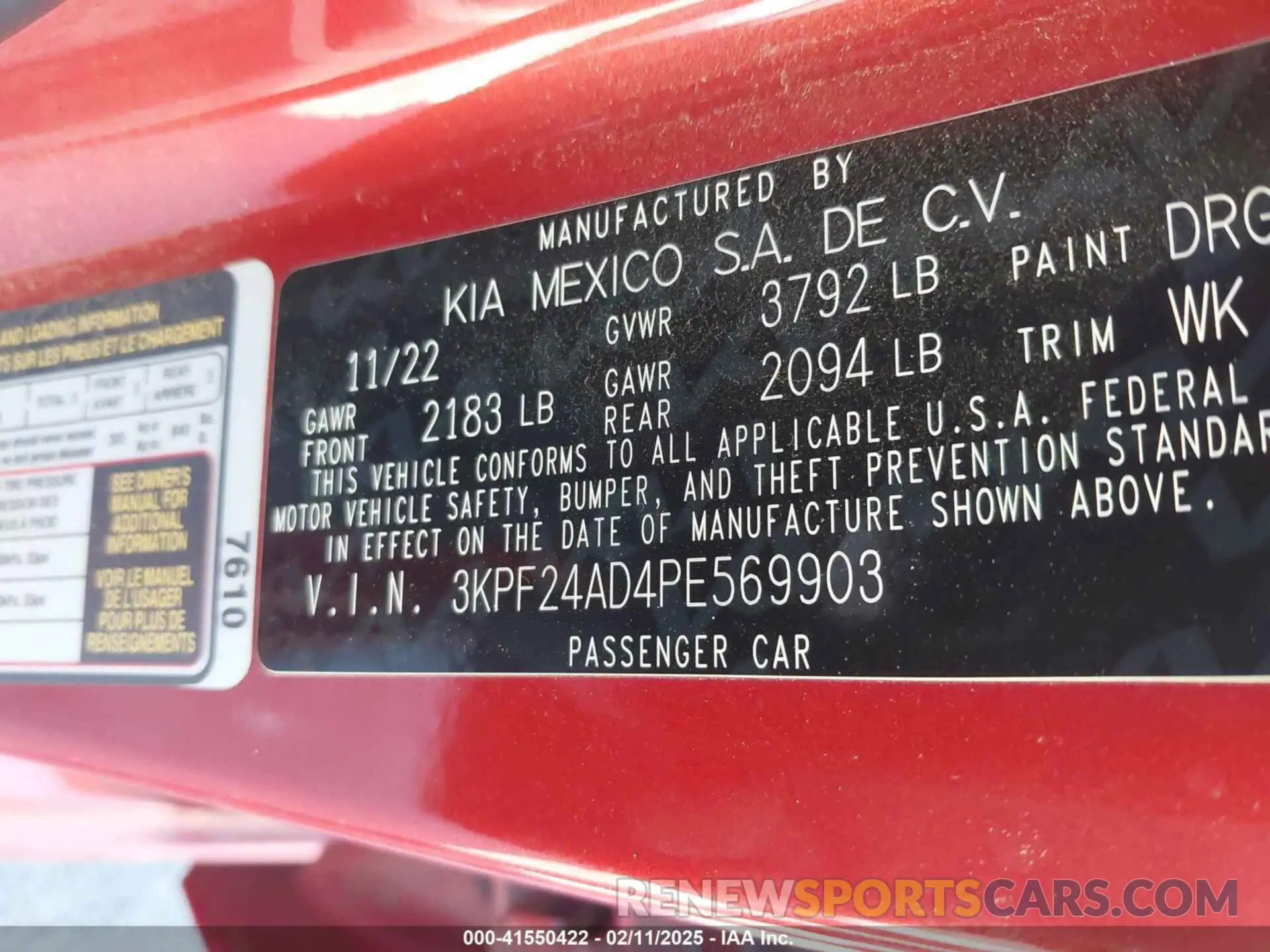 9 Photograph of a damaged car 3KPF24AD4PE569903 KIA FORTE 2023
