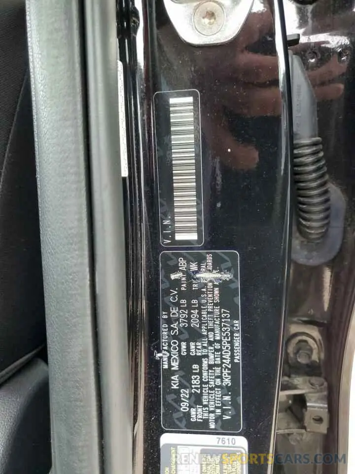 13 Photograph of a damaged car 3KPF24AD5PE537137 KIA FORTE 2023