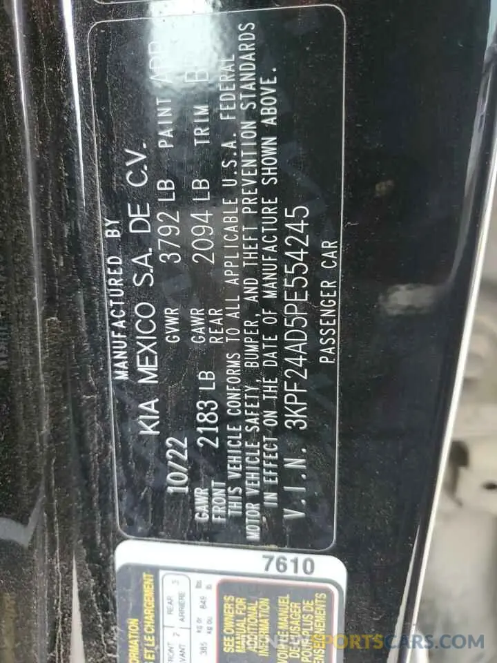 12 Photograph of a damaged car 3KPF24AD5PE554245 KIA FORTE 2023