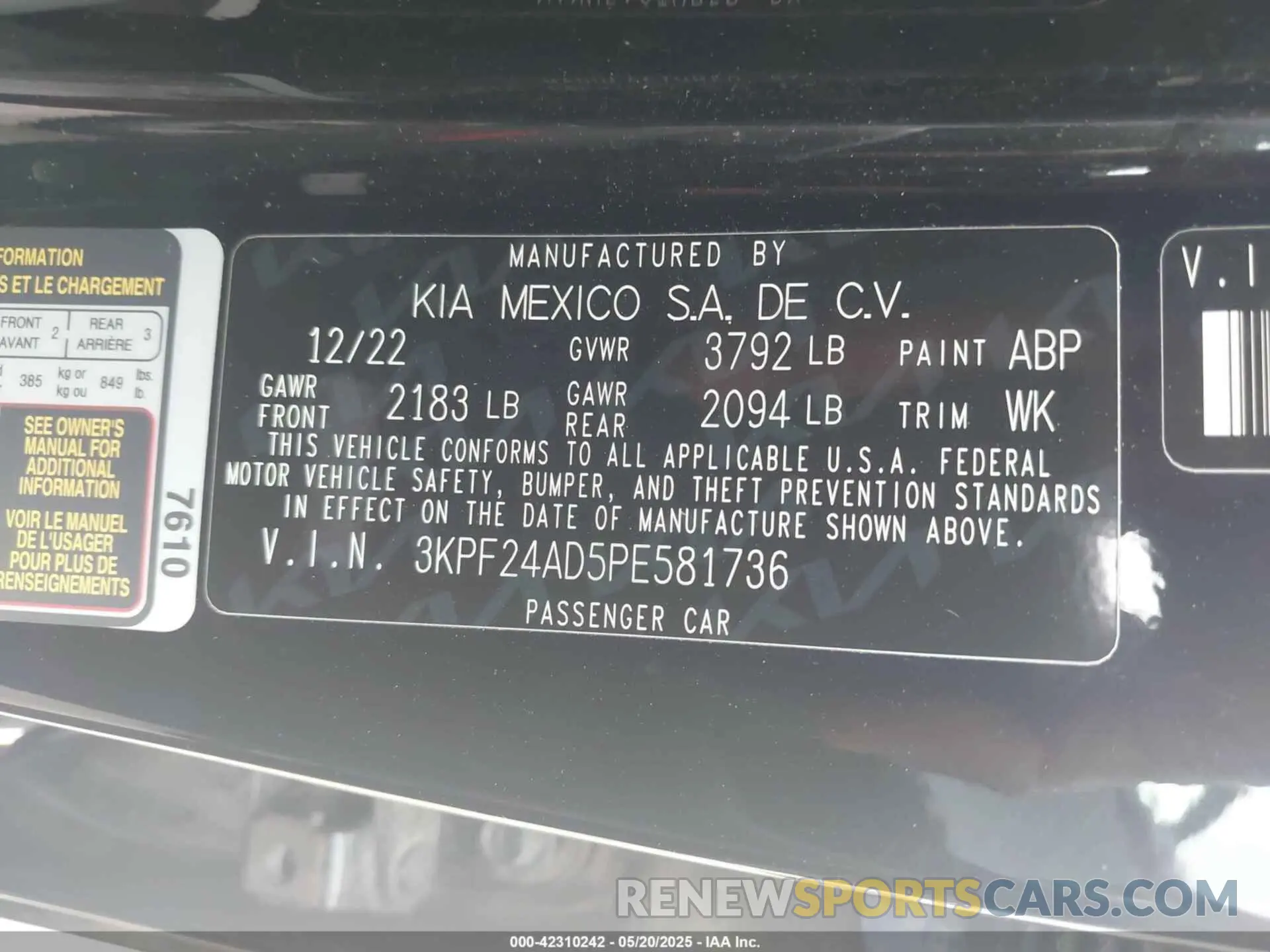 9 Photograph of a damaged car 3KPF24AD5PE581736 KIA FORTE 2023