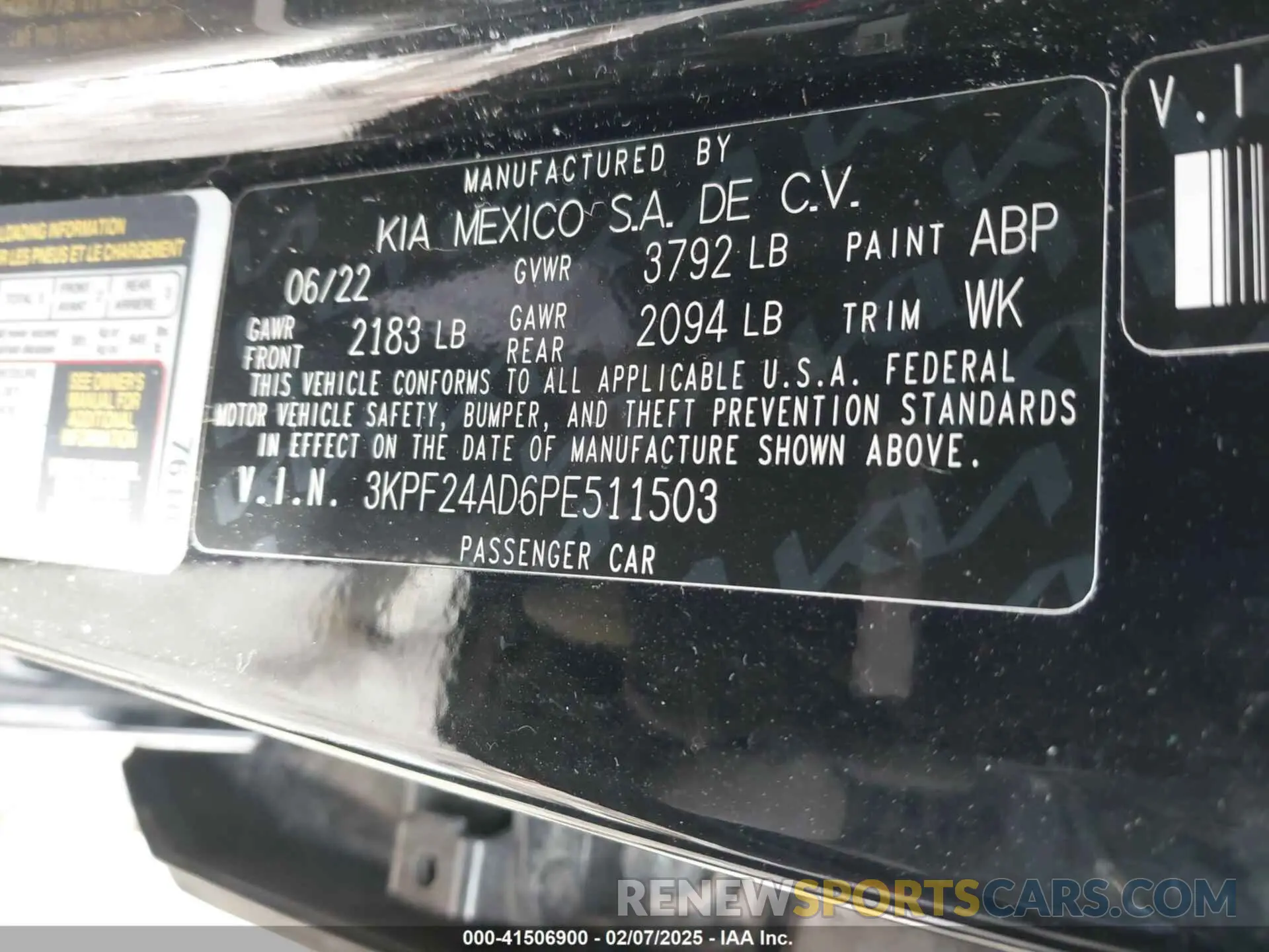 9 Photograph of a damaged car 3KPF24AD6PE511503 KIA FORTE 2023