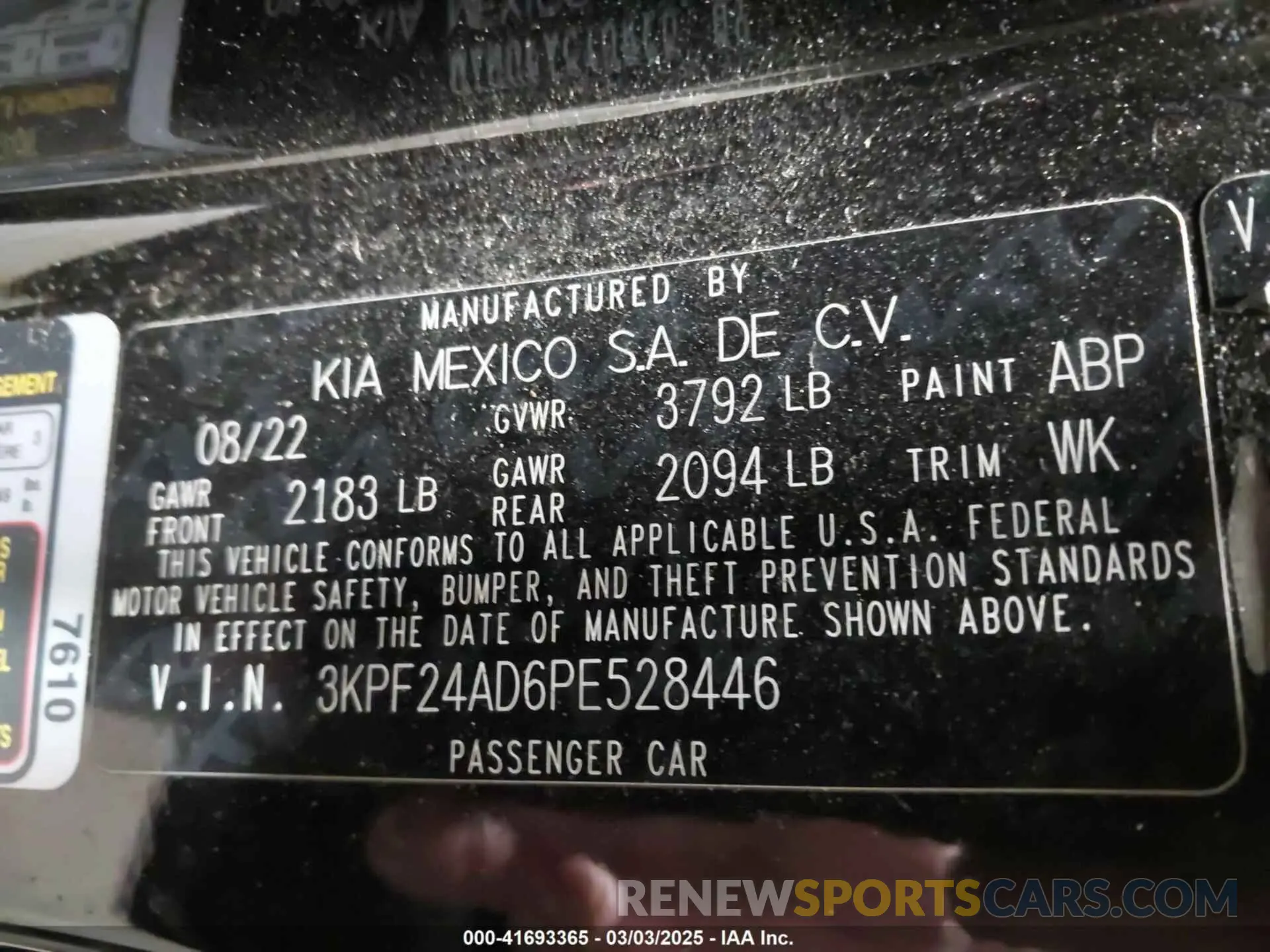 9 Photograph of a damaged car 3KPF24AD6PE528446 KIA FORTE 2023