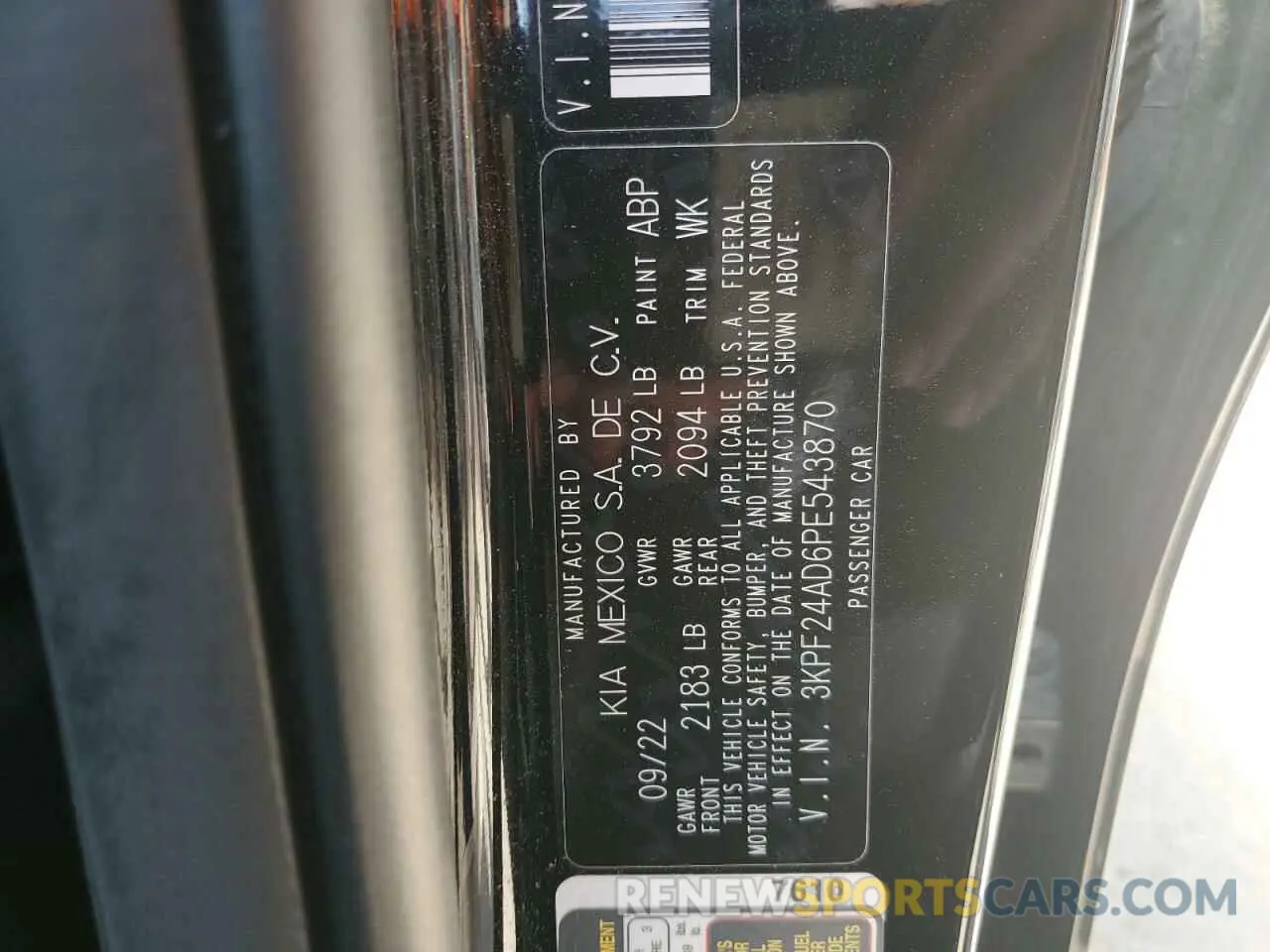 13 Photograph of a damaged car 3KPF24AD6PE543870 KIA FORTE 2023