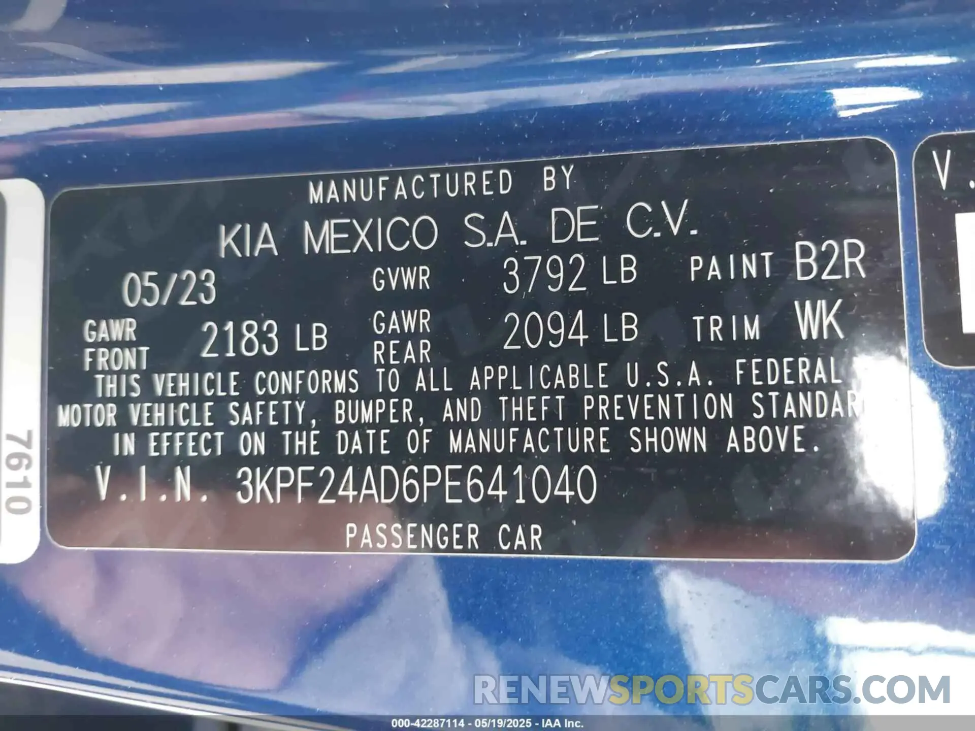 9 Photograph of a damaged car 3KPF24AD6PE641040 KIA FORTE 2023