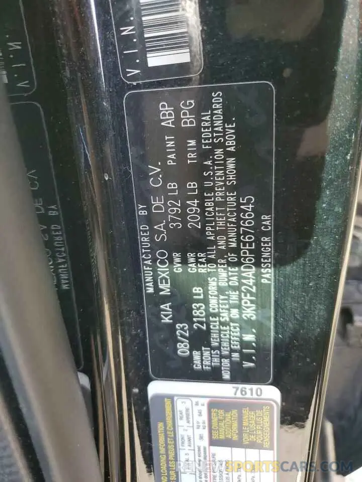 14 Photograph of a damaged car 3KPF24AD6PE676645 KIA FORTE 2023