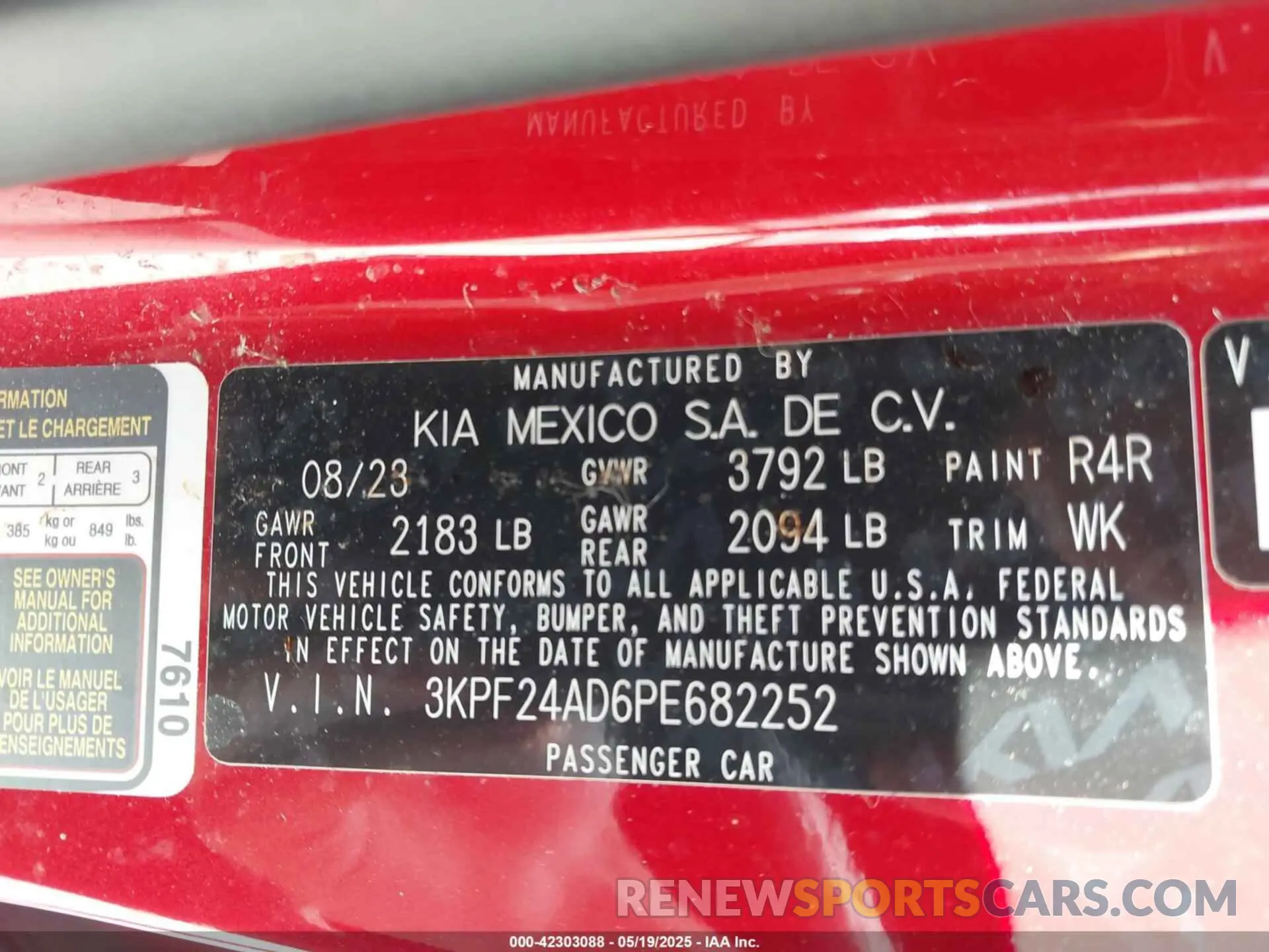 9 Photograph of a damaged car 3KPF24AD6PE682252 KIA FORTE 2023