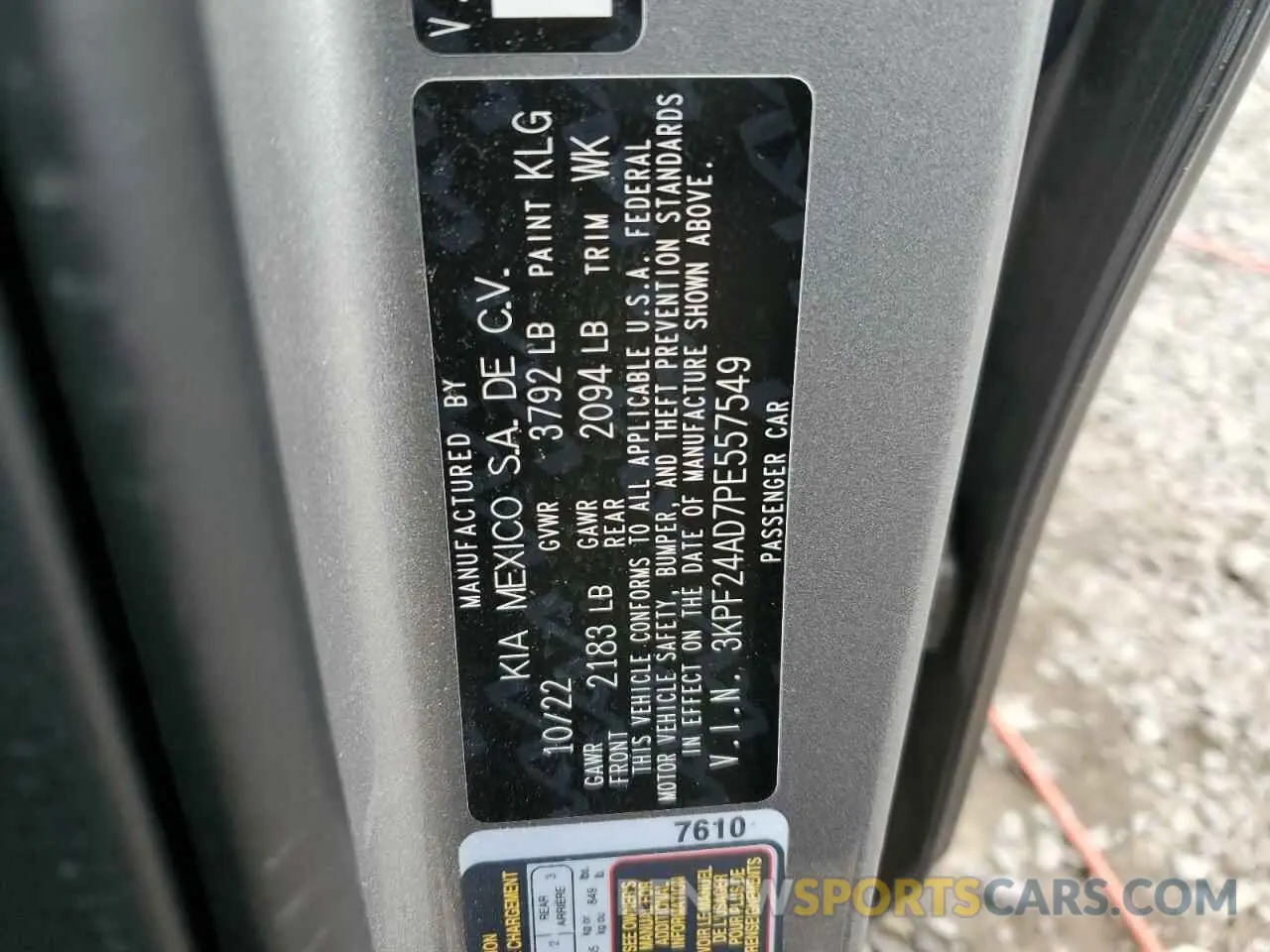 12 Photograph of a damaged car 3KPF24AD7PE557549 KIA FORTE 2023