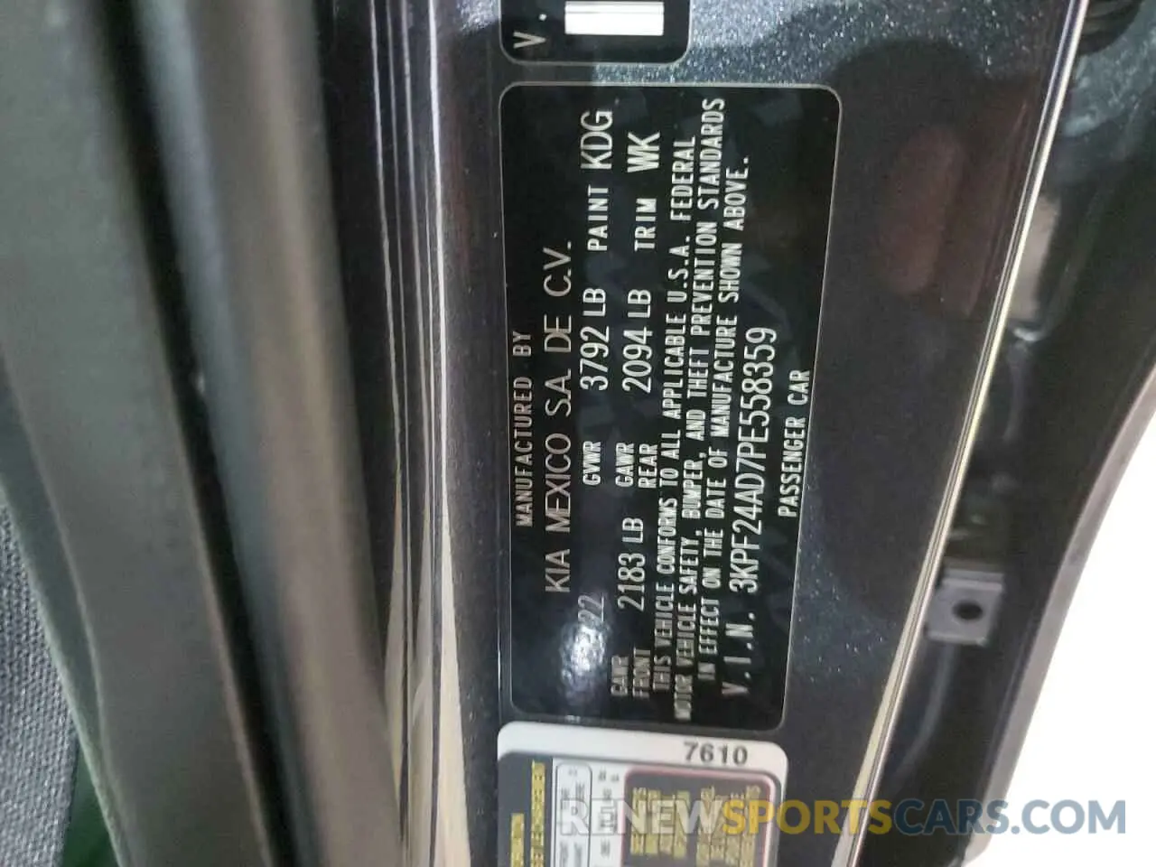 13 Photograph of a damaged car 3KPF24AD7PE558359 KIA FORTE 2023