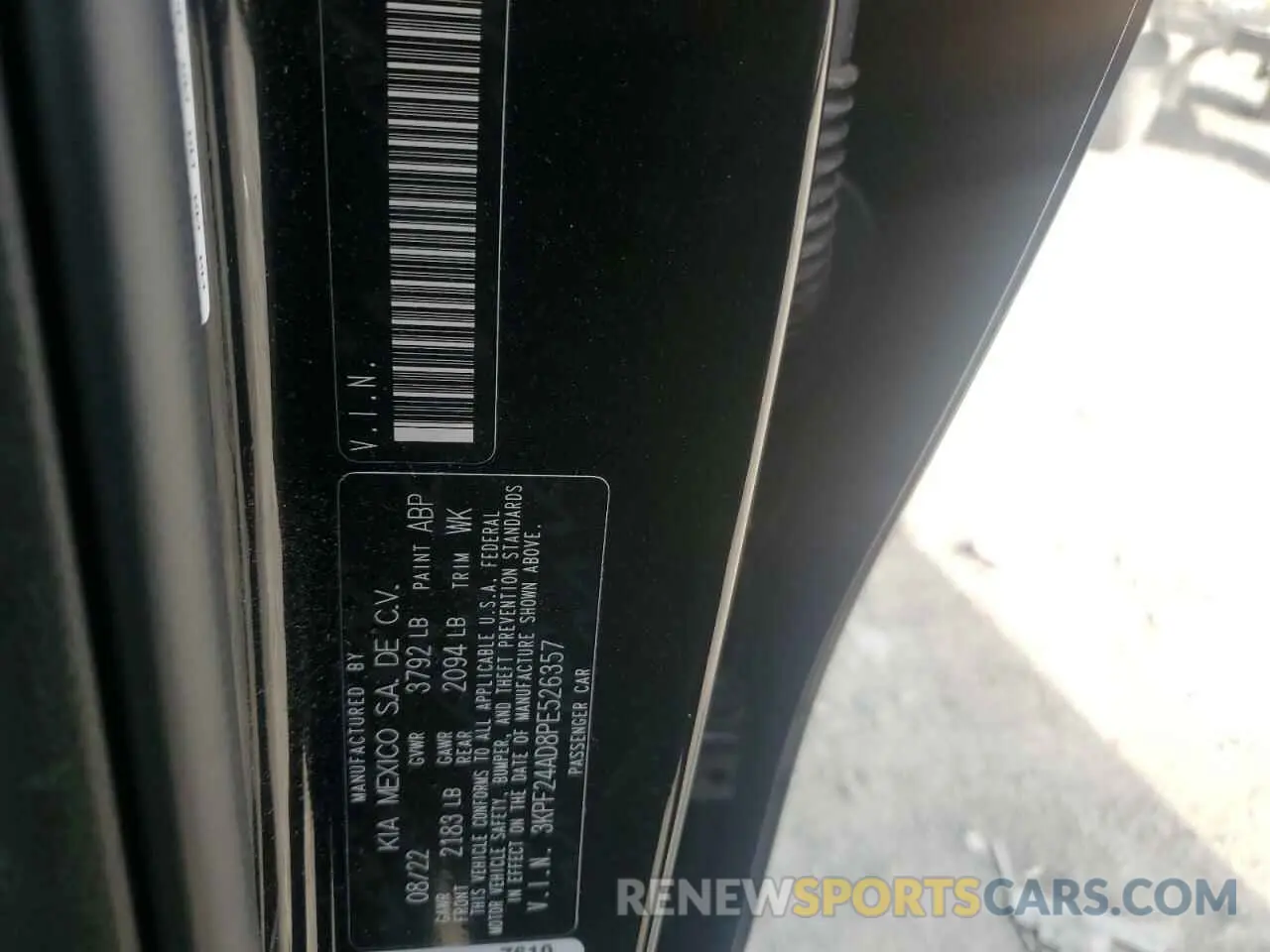 12 Photograph of a damaged car 3KPF24AD8PE526357 KIA FORTE 2023