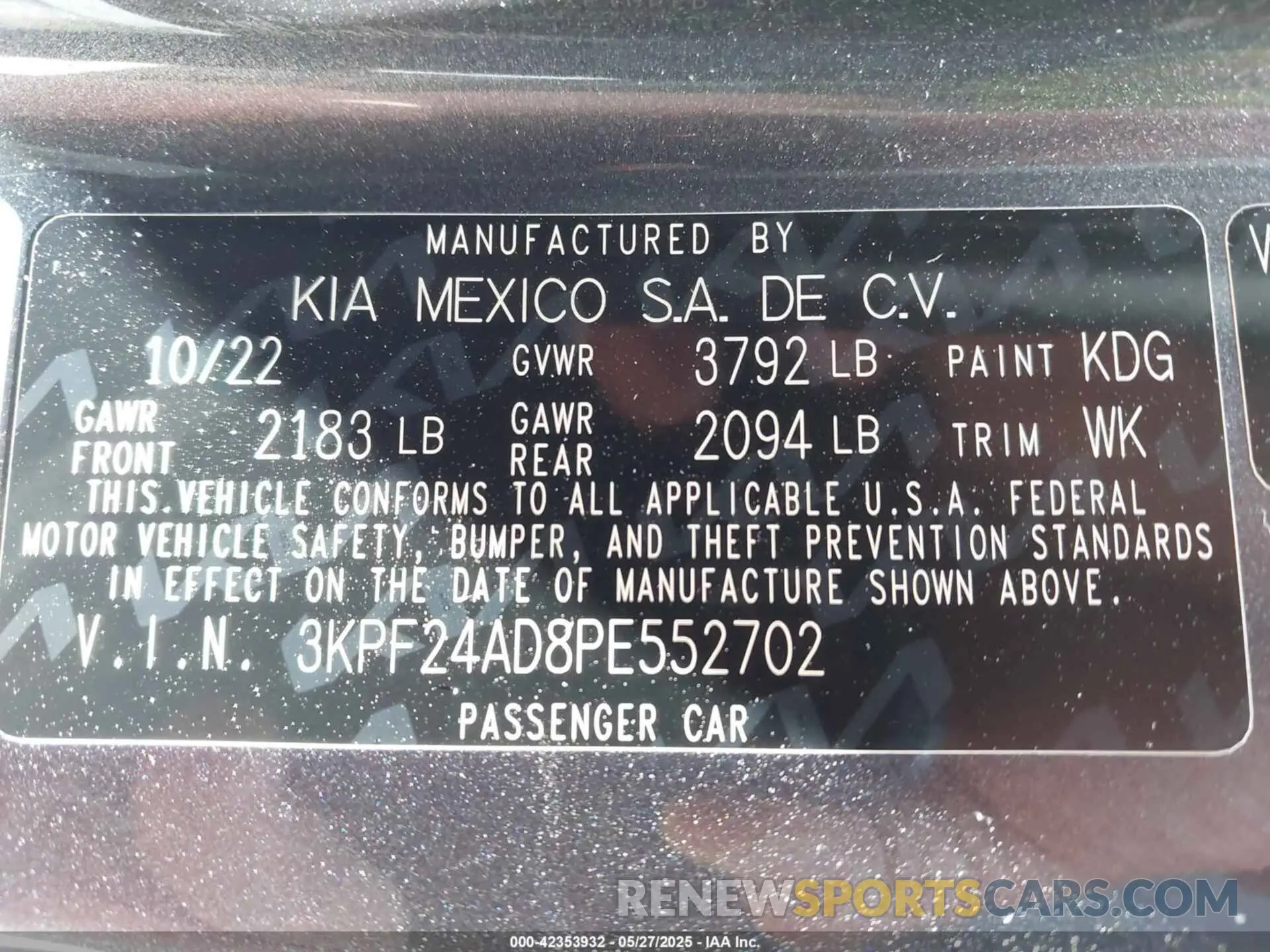 9 Photograph of a damaged car 3KPF24AD8PE552702 KIA FORTE 2023