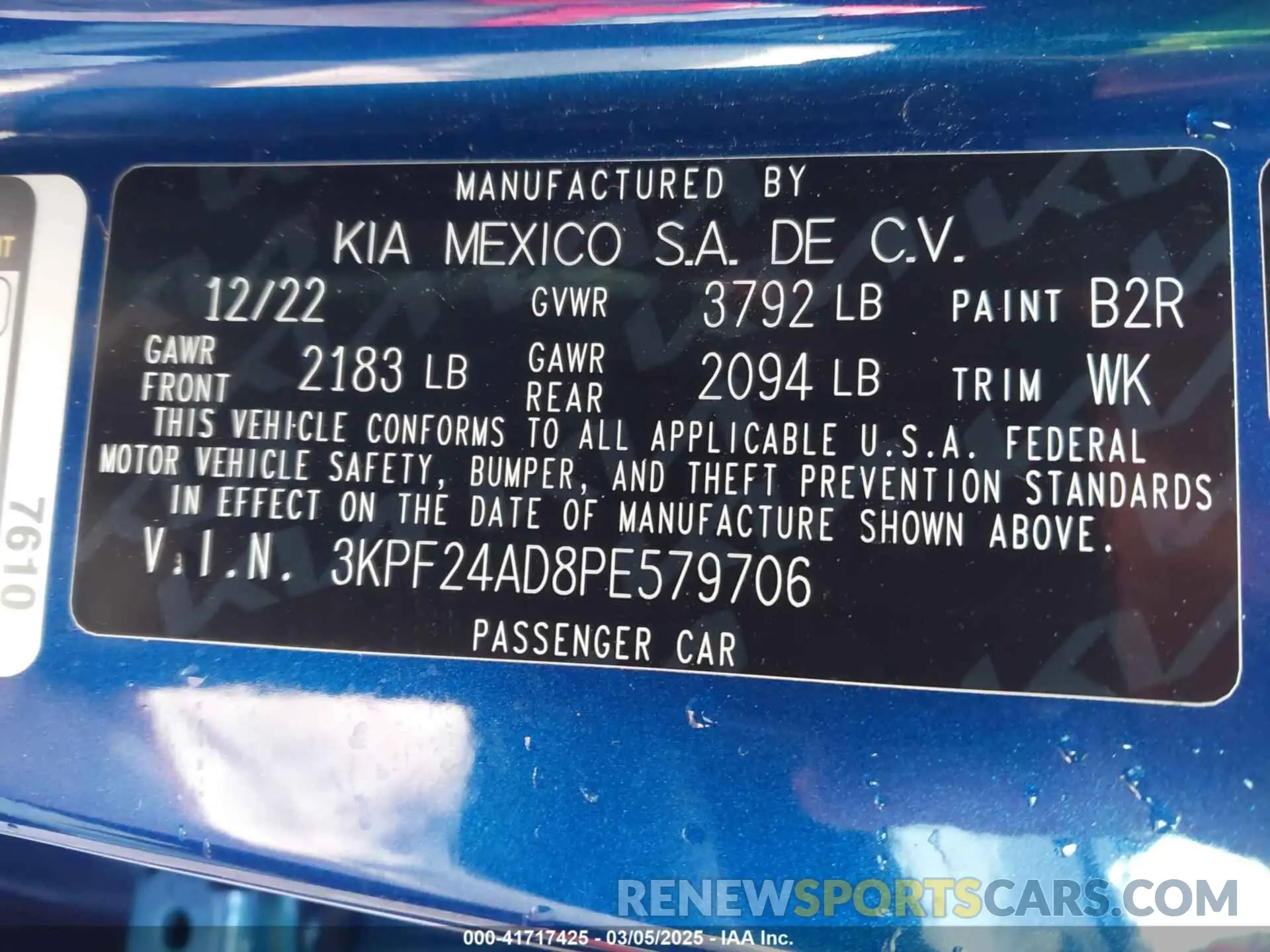 9 Photograph of a damaged car 3KPF24AD8PE579706 KIA FORTE 2023