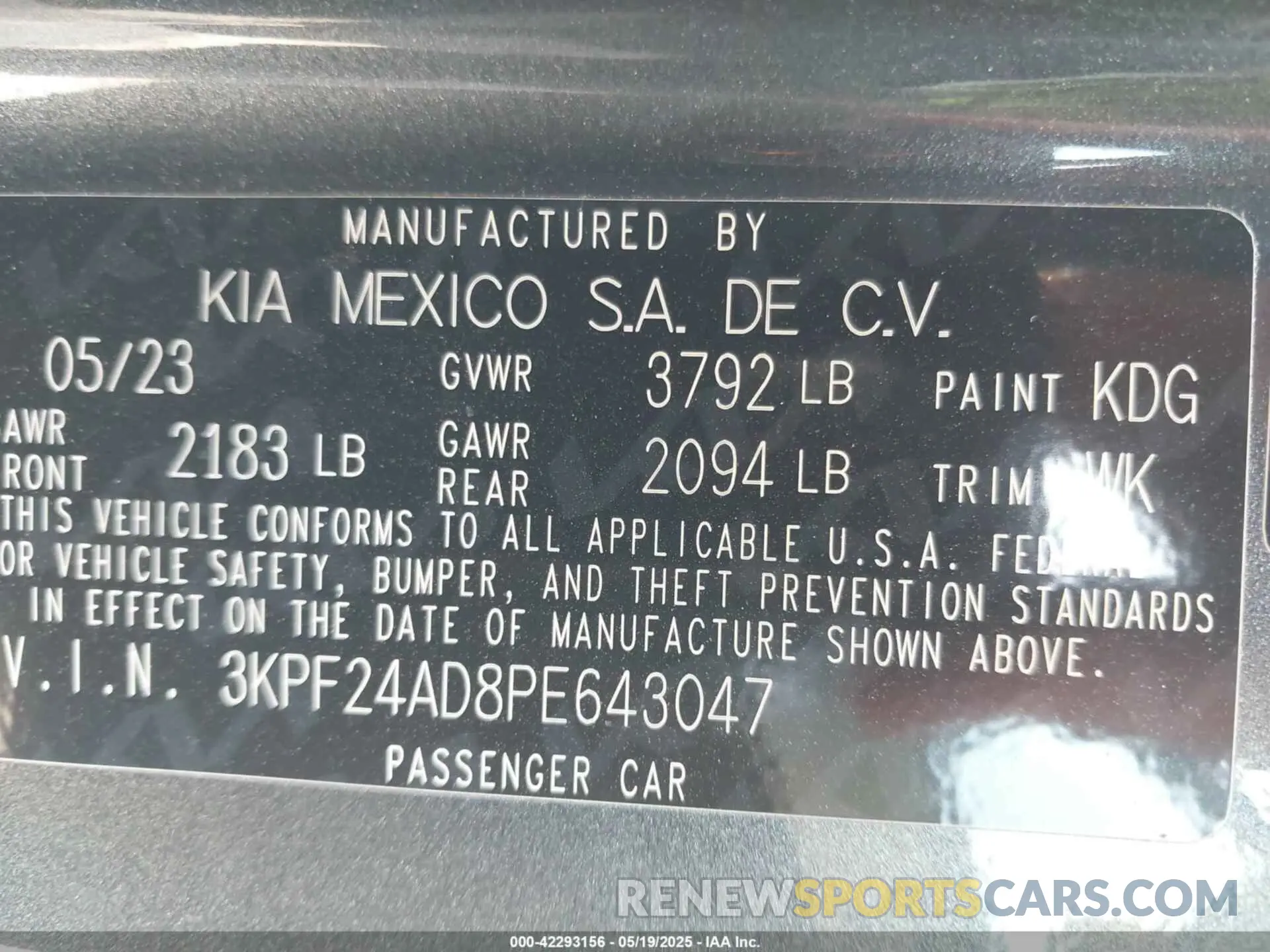 9 Photograph of a damaged car 3KPF24AD8PE643047 KIA FORTE 2023