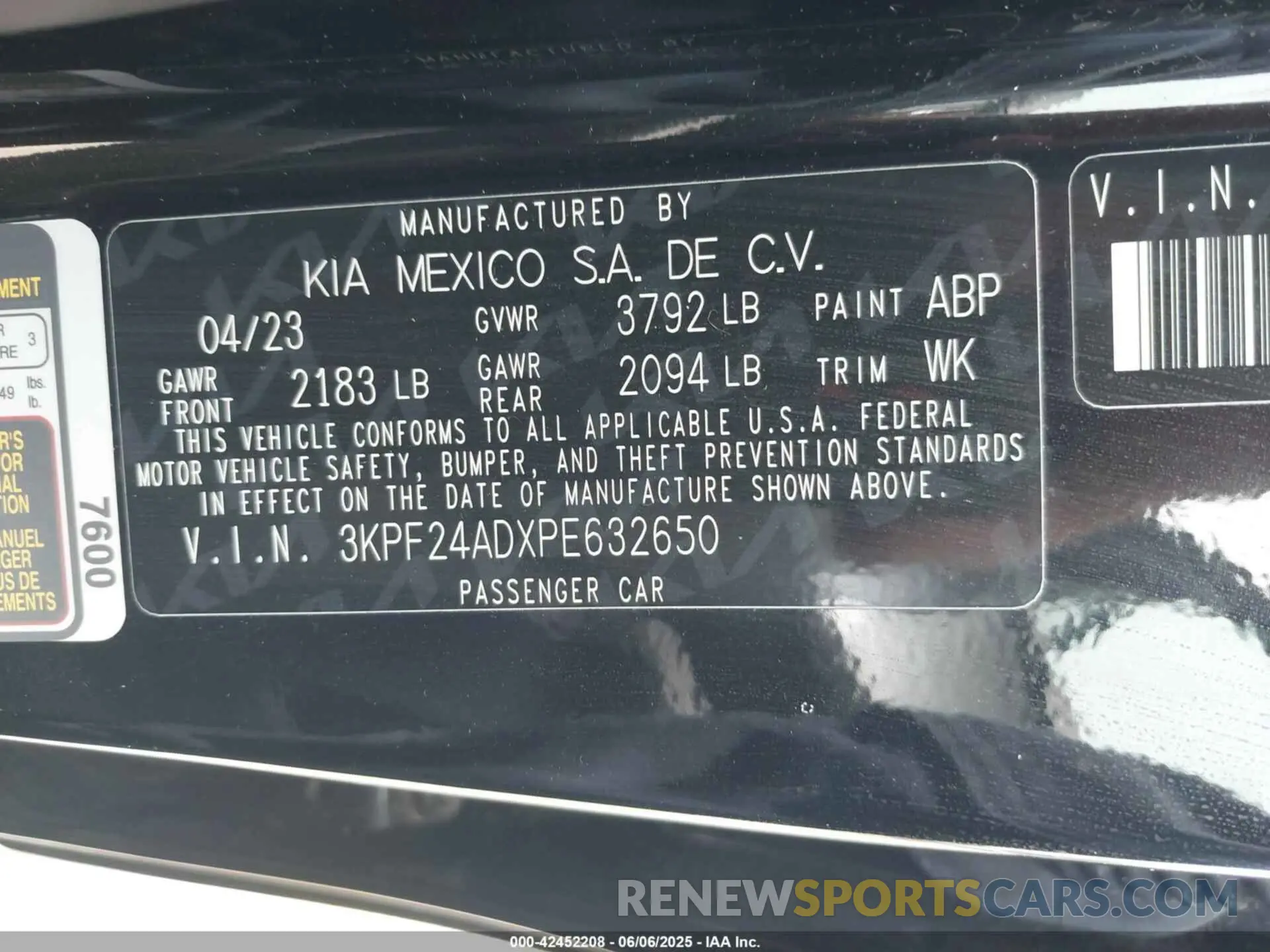9 Photograph of a damaged car 3KPF24ADXPE632650 KIA FORTE 2023