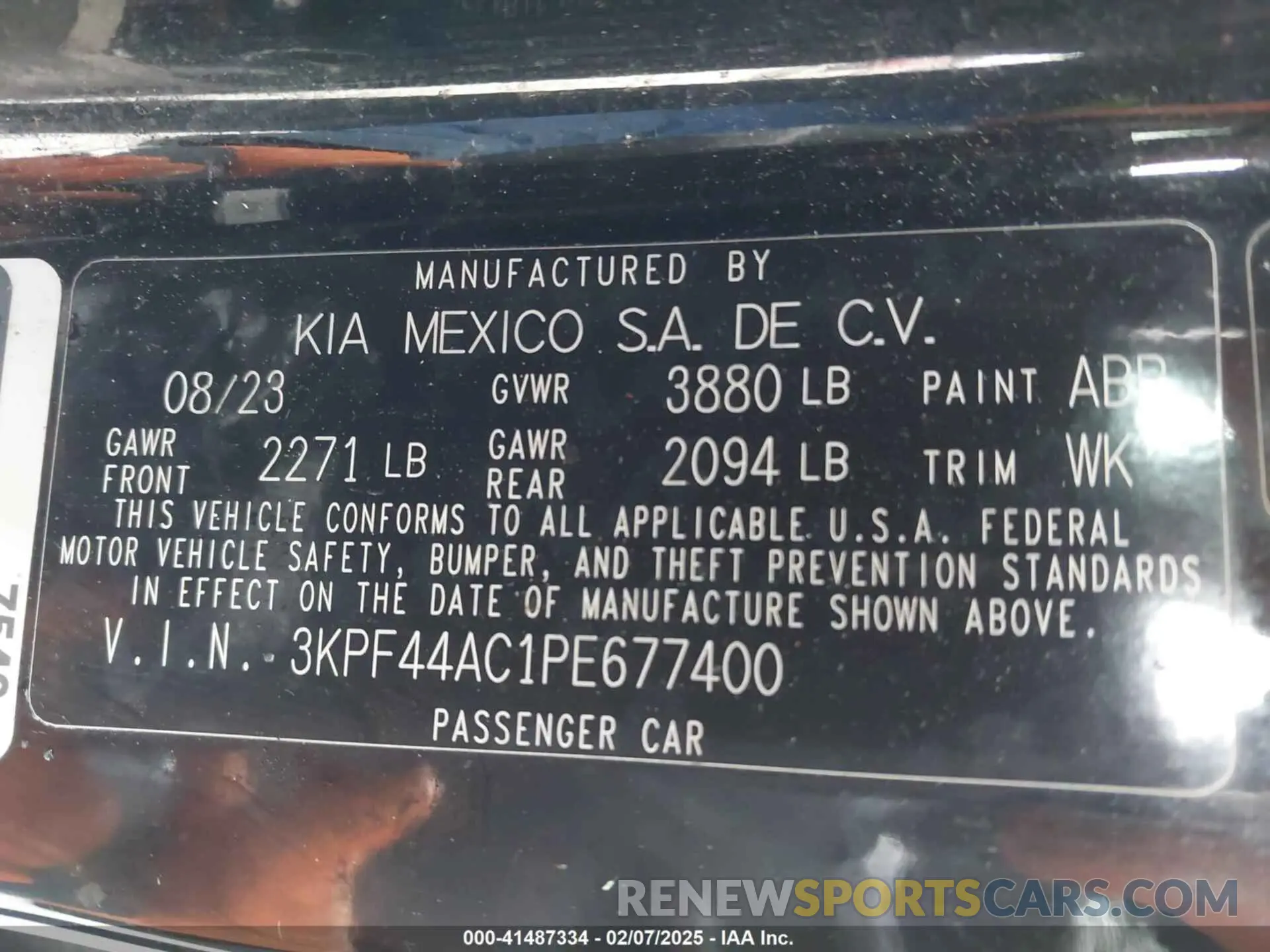 9 Photograph of a damaged car 3KPF44AC1PE677400 KIA FORTE 2023